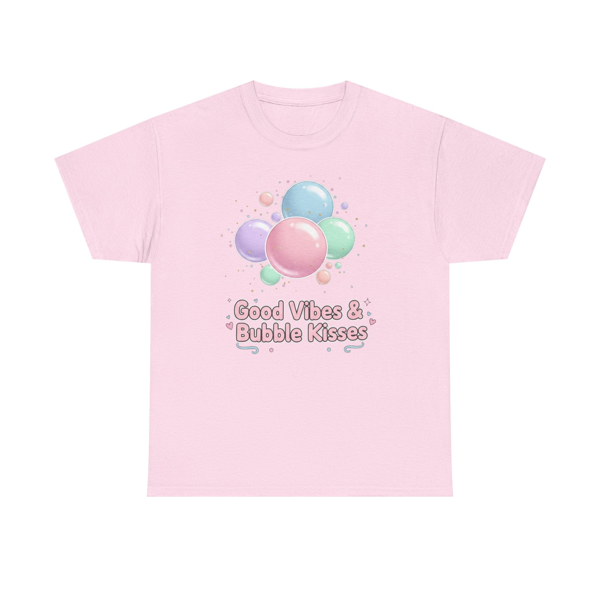 Bubble Kisses Tee — Good Vibes Pastel T-Shirt
