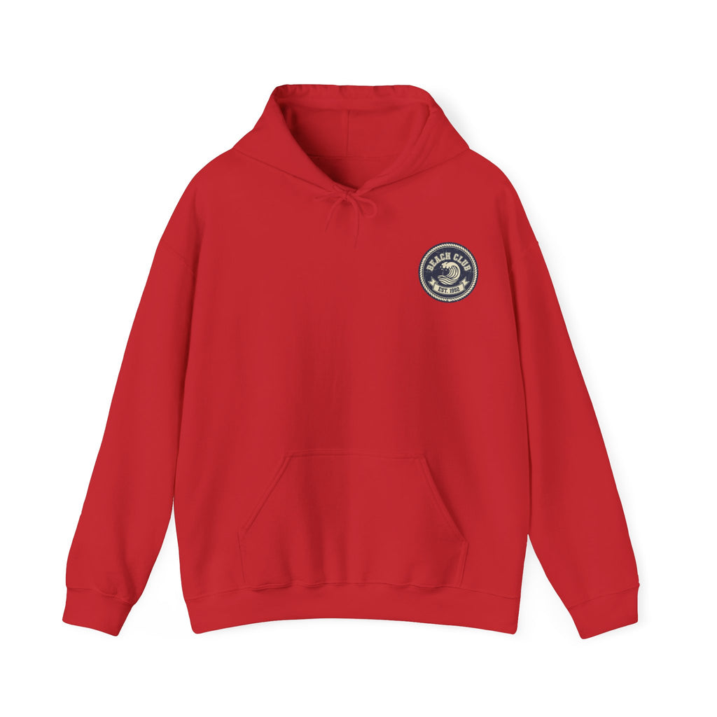 Beach Club Hoodie — Vintage Wave Graphic Pullover (Est. 1992)