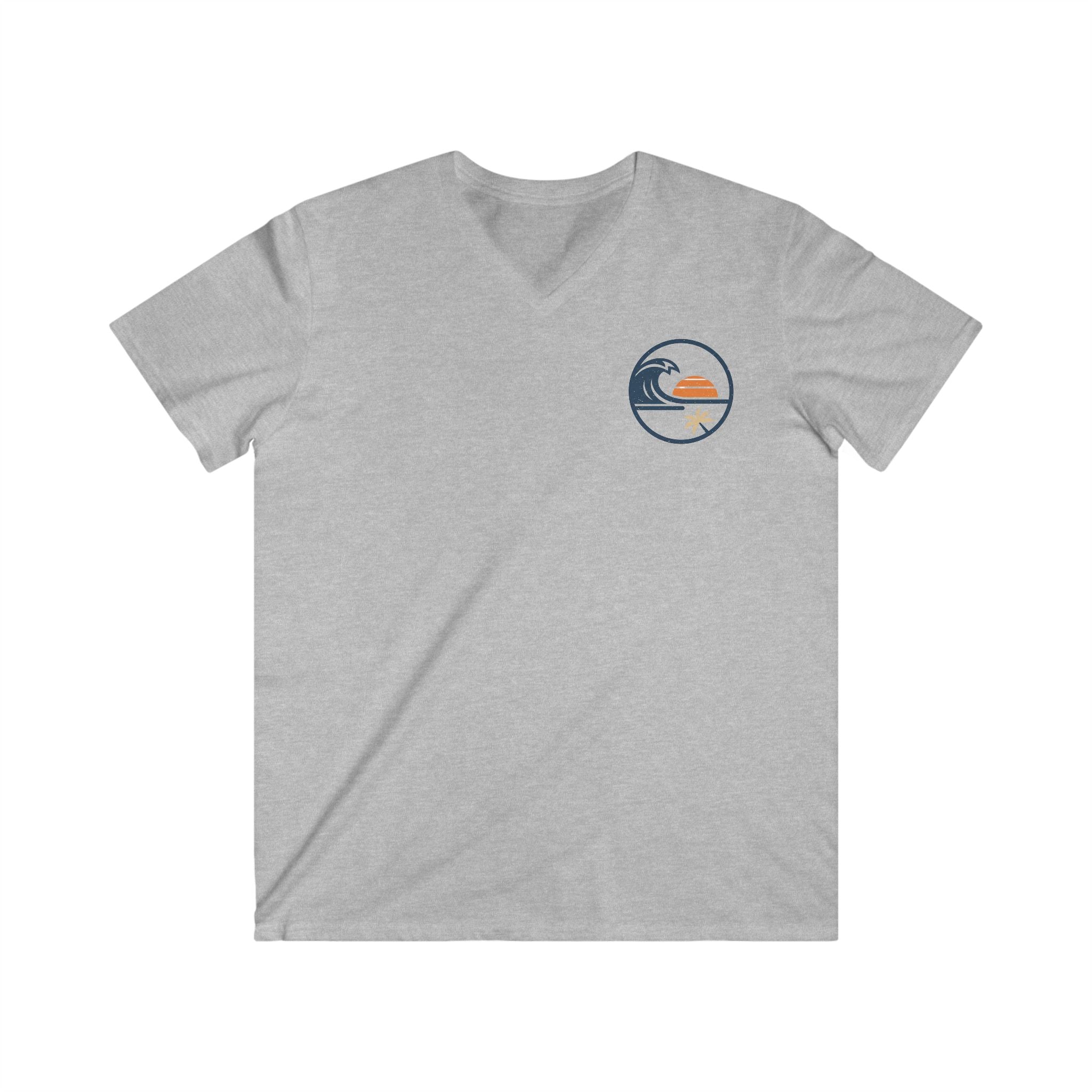 Beach Sunset V-Neck Tee - Surf Wave
