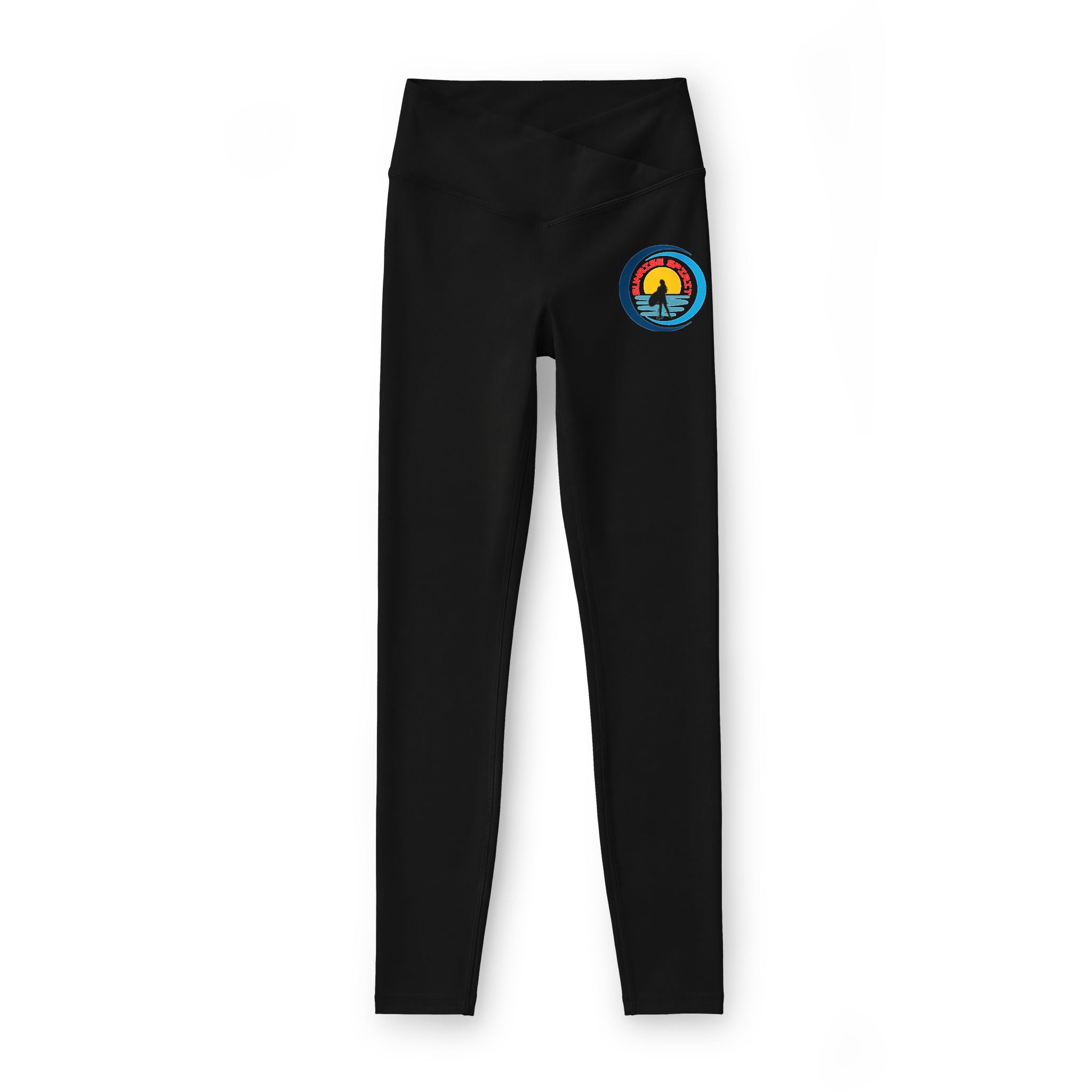 Women’s Luxe Leggings — Retro Rainbow Camper Patch Leggings