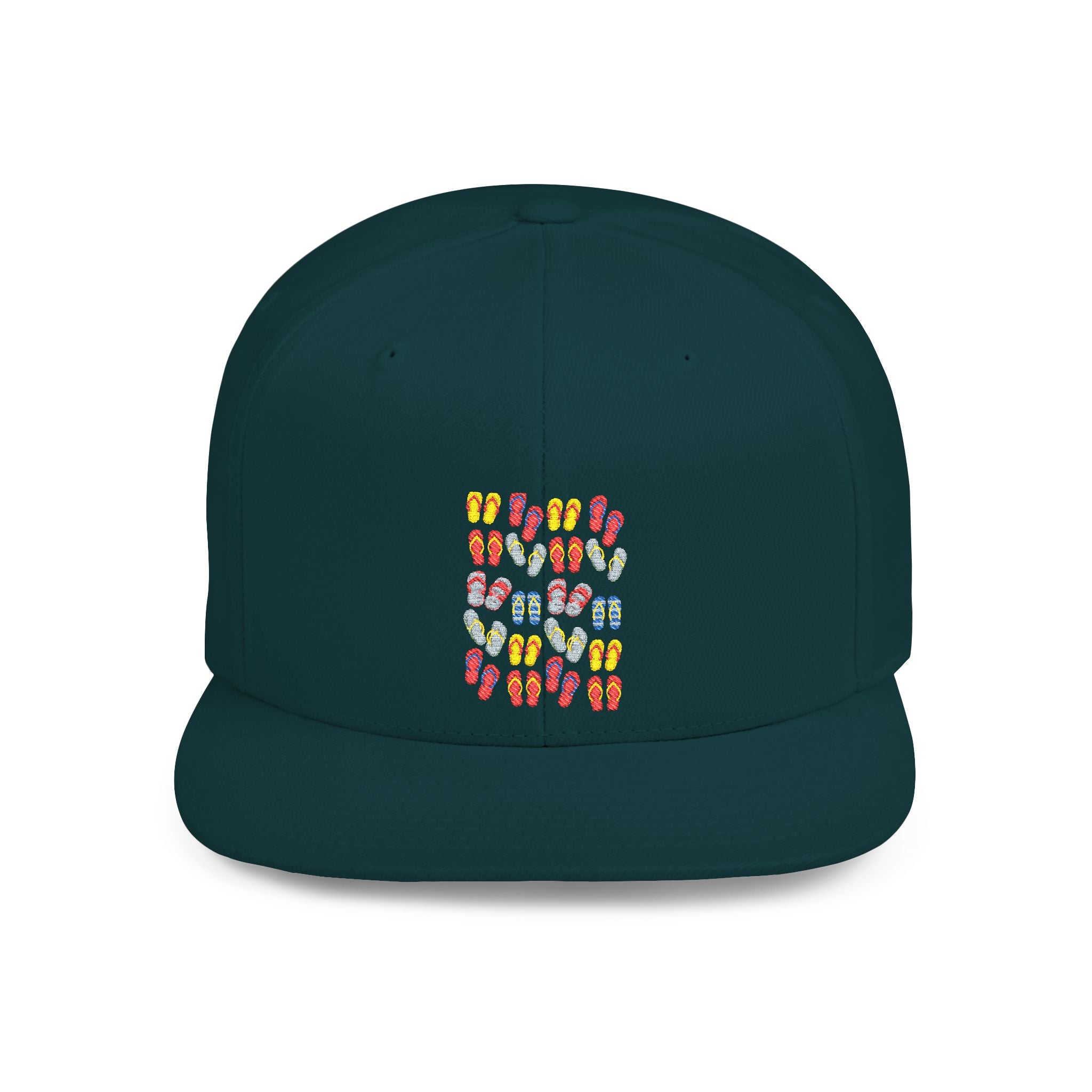 Snapback Hat — Colorful Flip-Flop Summer Pattern
