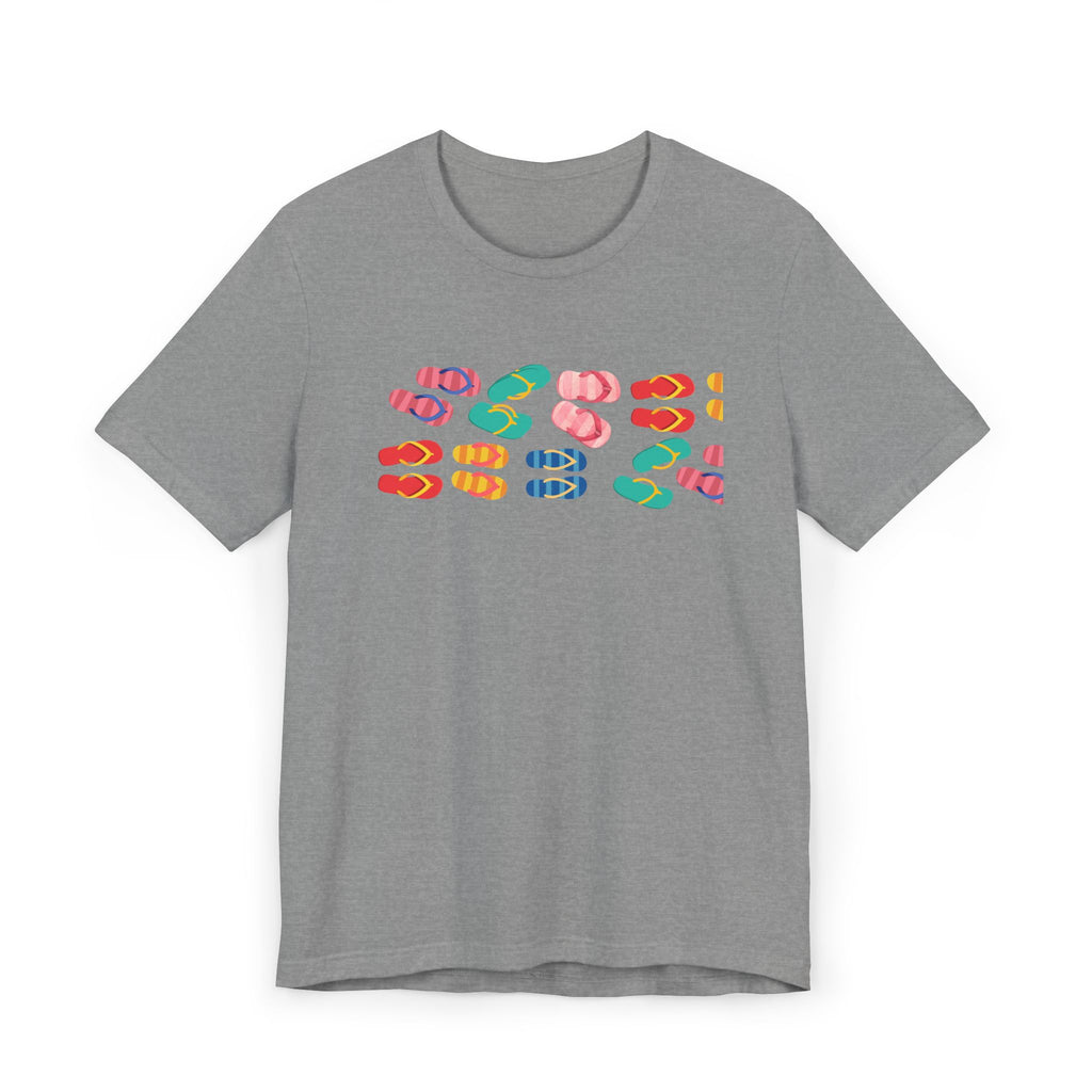 Colorful Flip Flop T-Shirt — Summer Beach Flip-Flop Graphic Tee