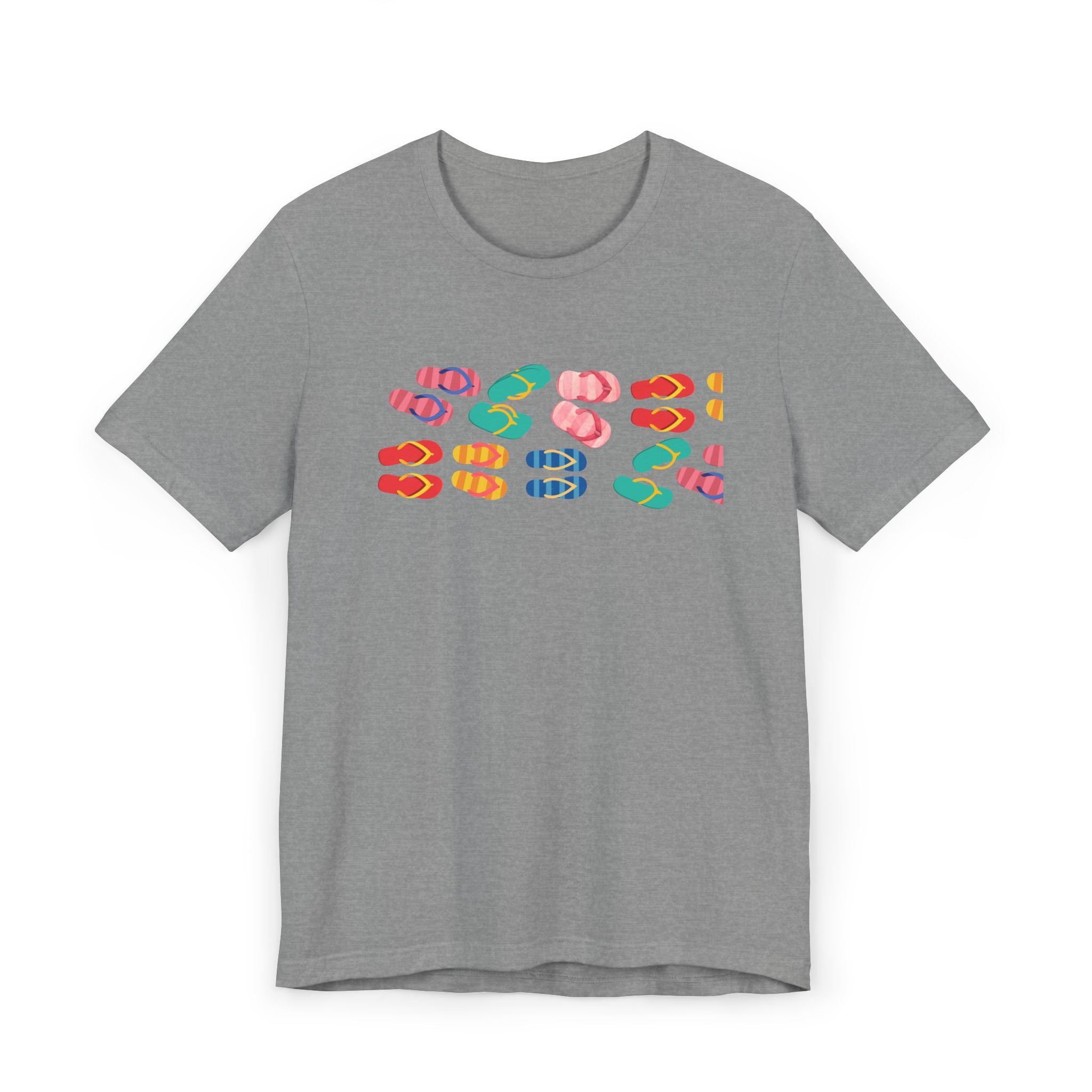 Colorful Flip Flop T-Shirt — Summer Beach Flip-Flop Graphic Tee