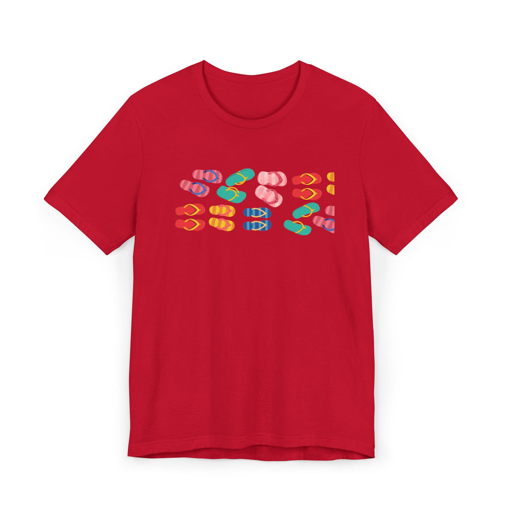 Colorful Flip Flop T-Shirt — Summer Beach Flip-Flop Graphic Tee