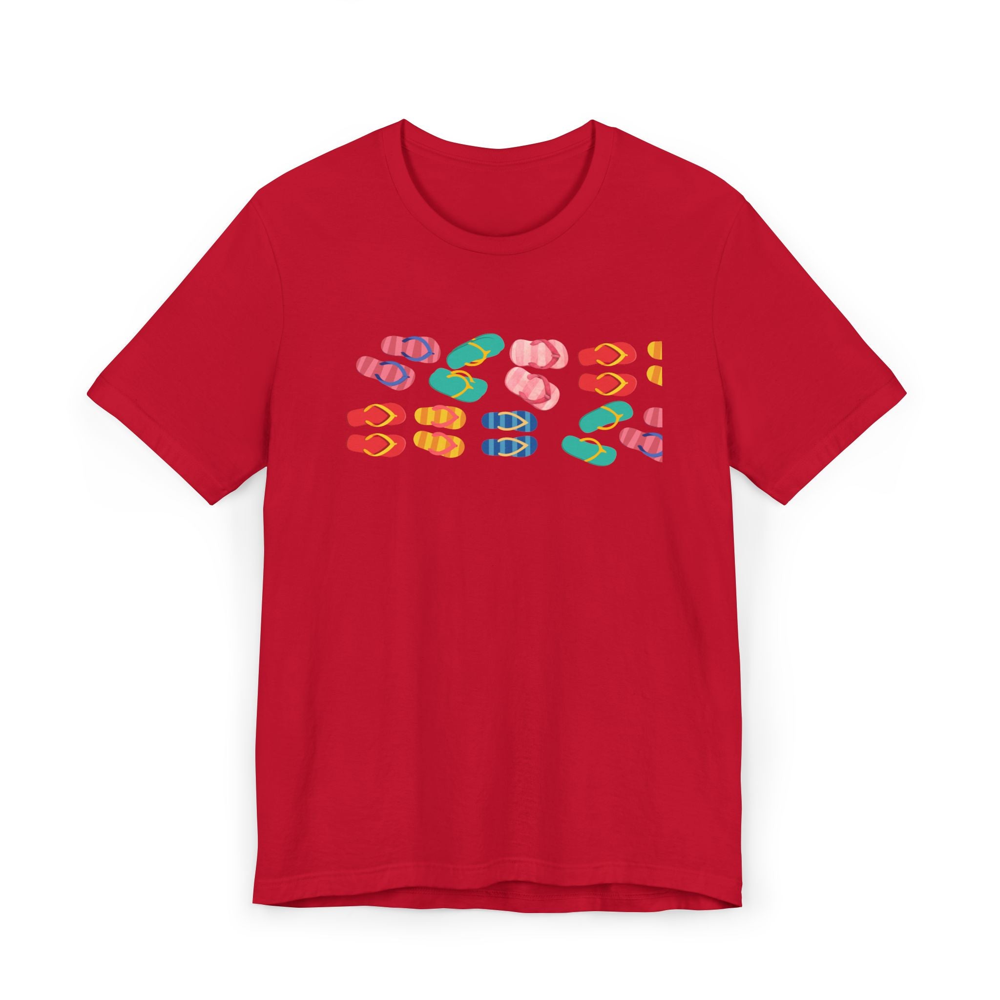 Colorful Flip Flop T-Shirt — Summer Beach Flip-Flop Graphic Tee
