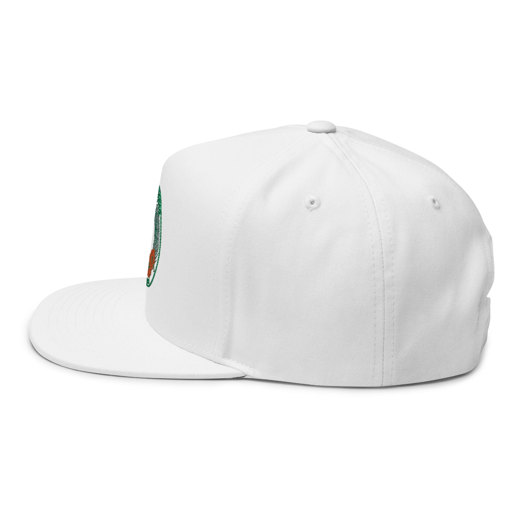 Tropic Oasis Embroidered Flat Bill Cap