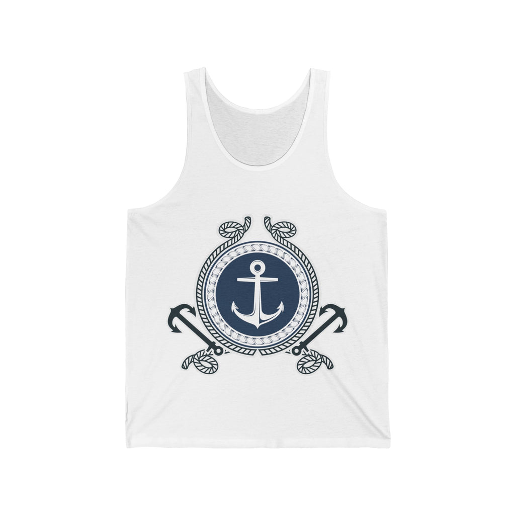 Nautical Anchor Tank Top — Sailor Rope Emblem Beach Tank