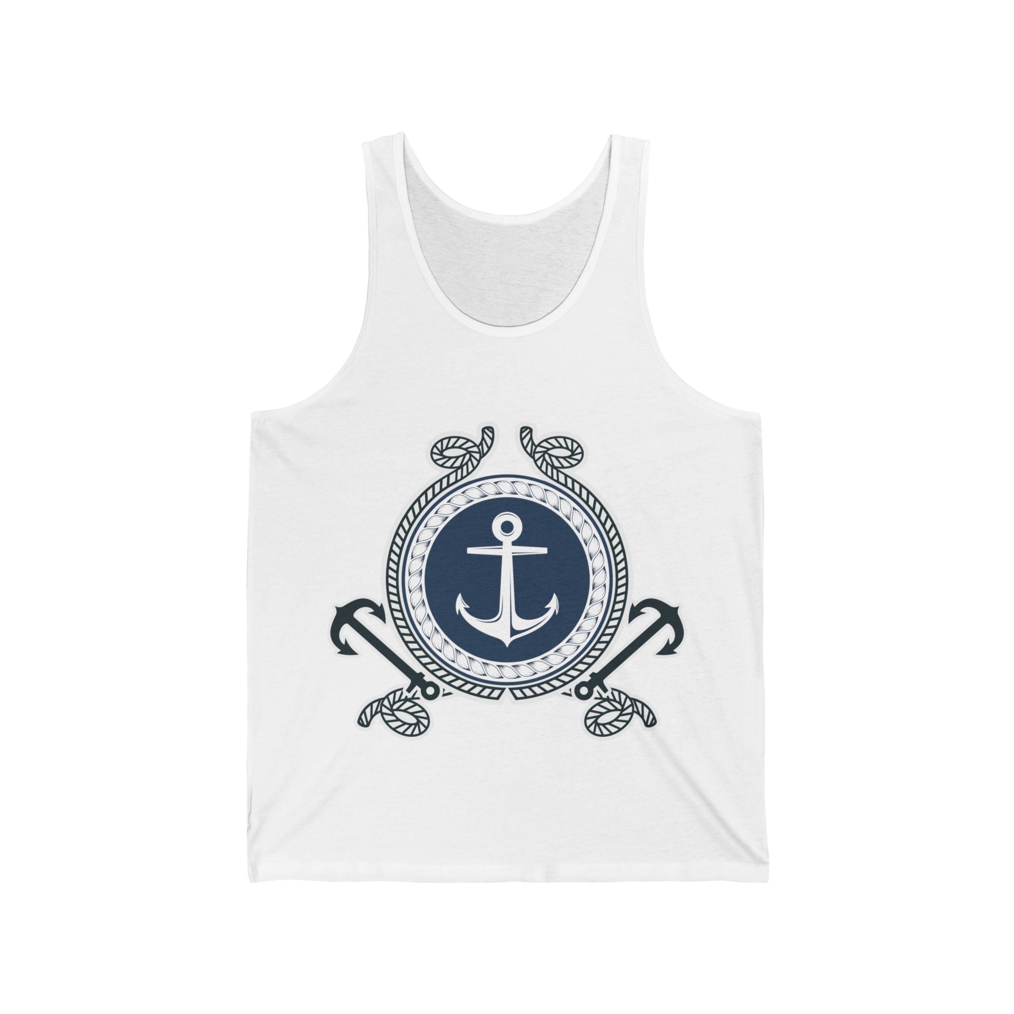 Nautical Anchor Tank Top — Sailor Rope Emblem Beach Tank