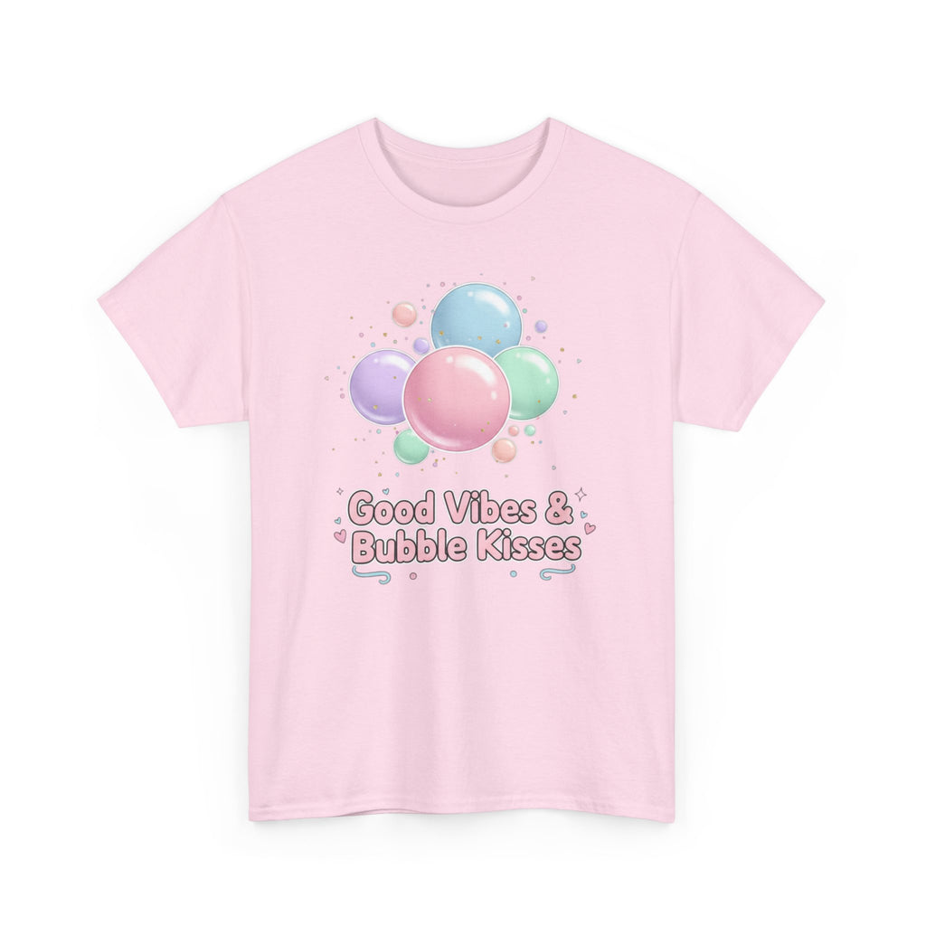 Bubble Kisses Tee — Good Vibes Pastel T-Shirt