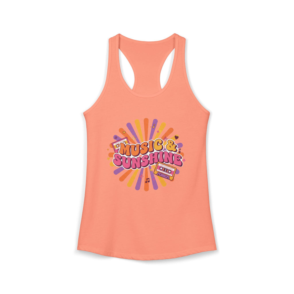 Women's  Racerback Tank-Music & Sunshine
