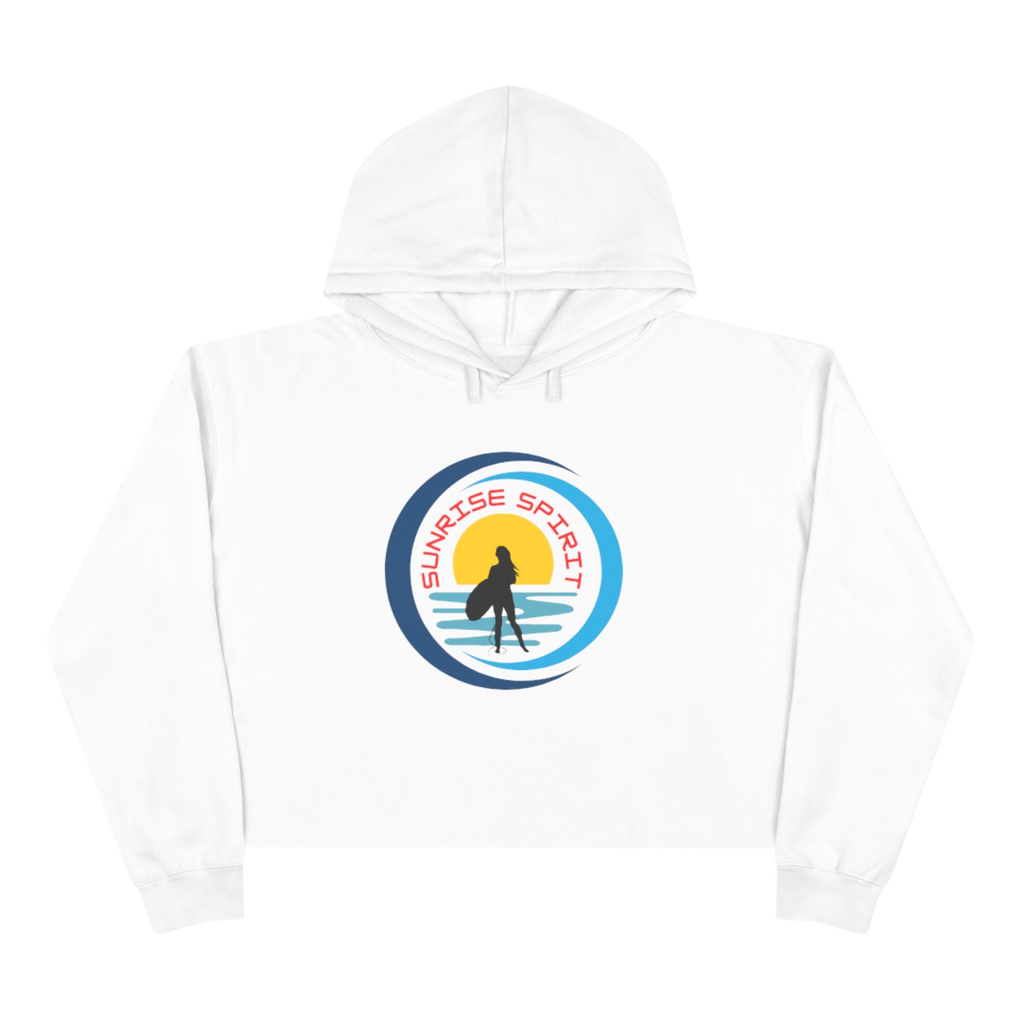 Crop Hoodie — Sunrise Spirit Surfer