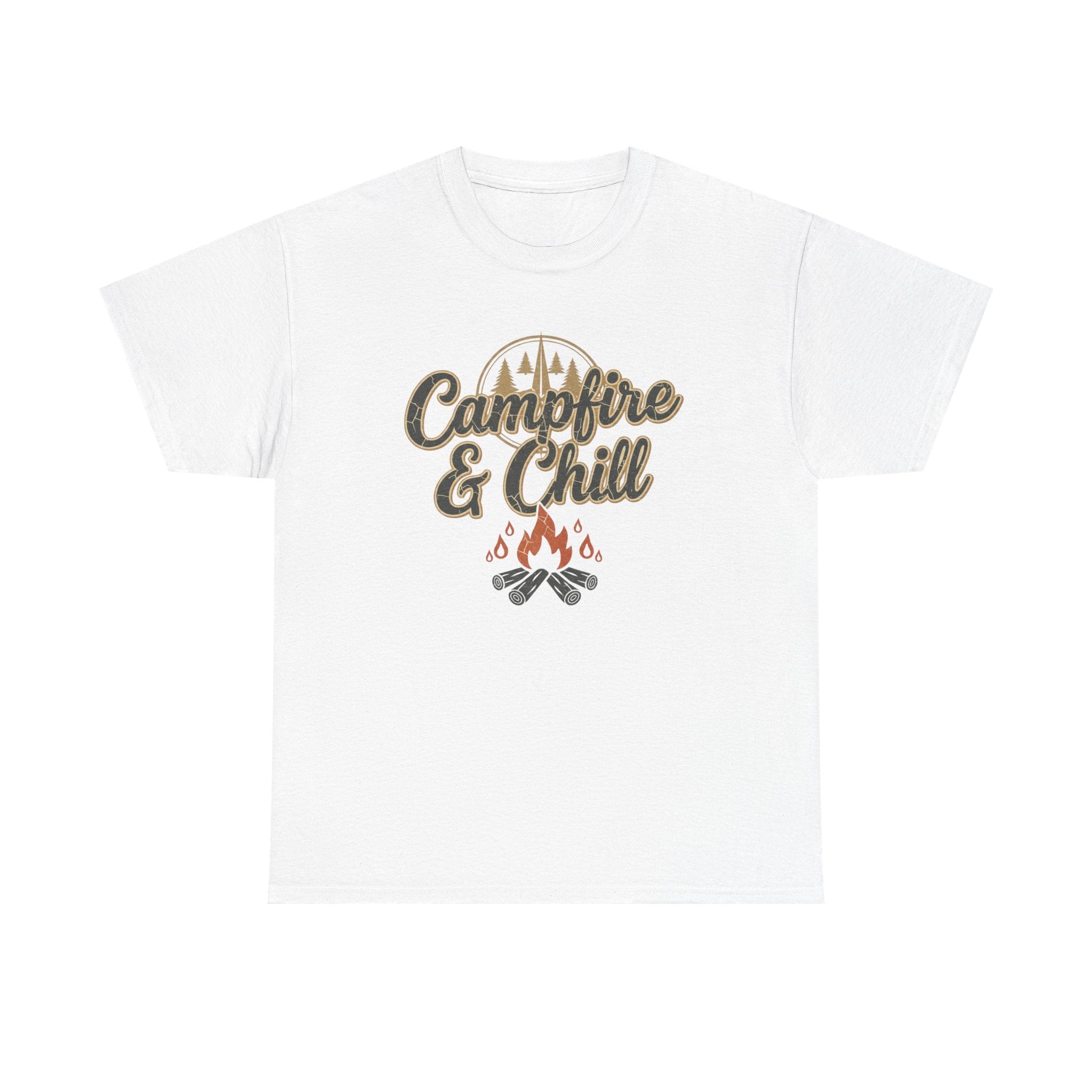 Campfire & Chill Tee — Cozy Outdoor Camping T-Shirt