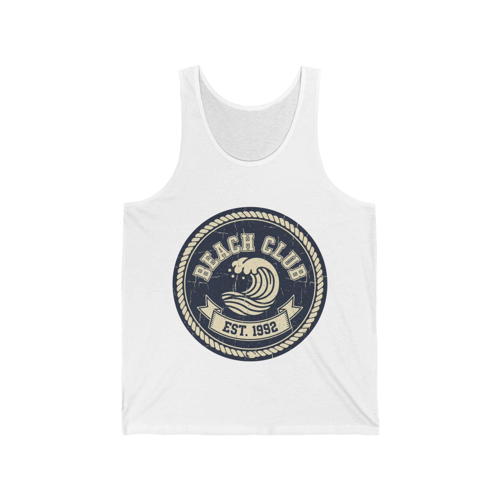 Beach Club Tank Top — Vintage Surf Logo "Est. 1992"