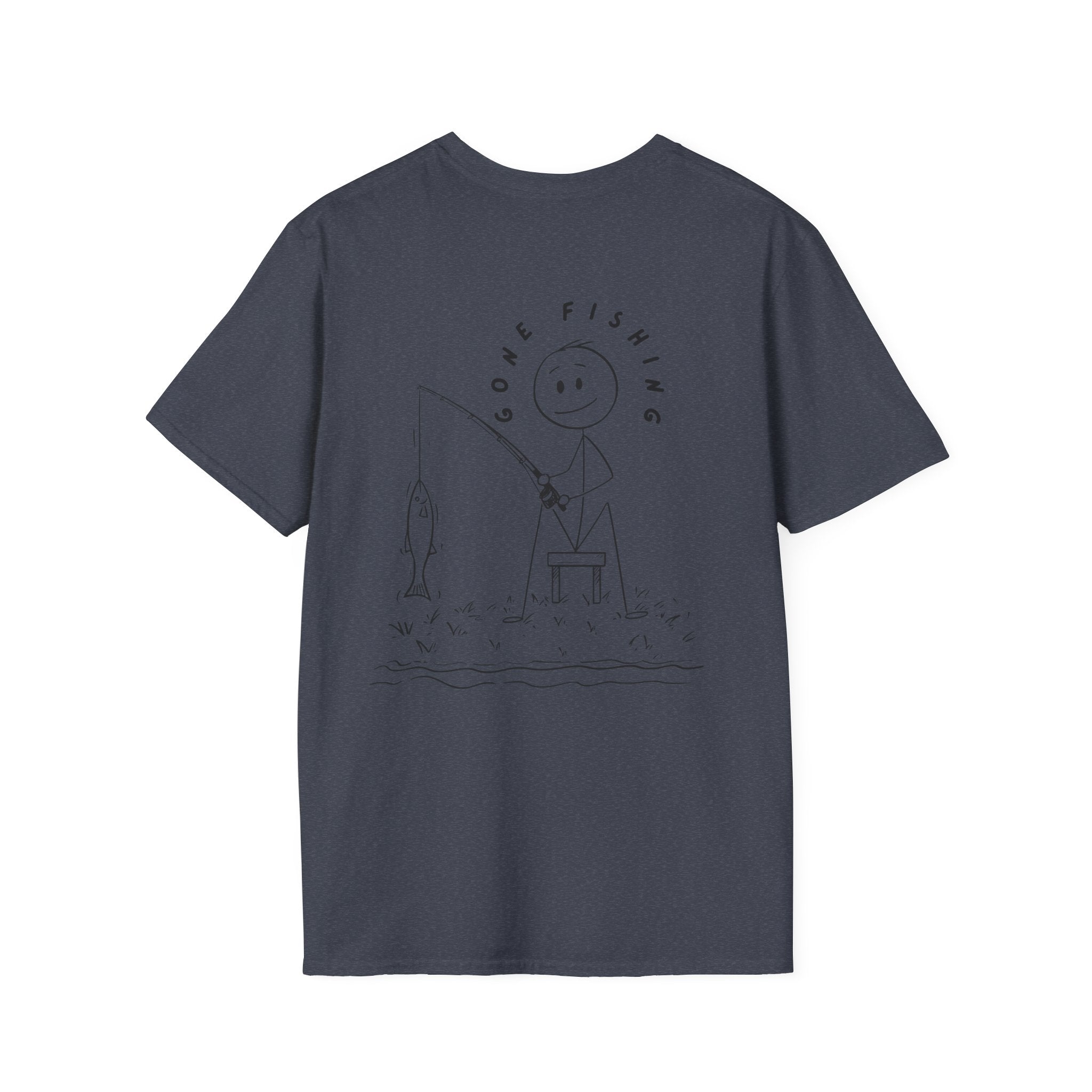 Fishing Stick Figure T-Shirt