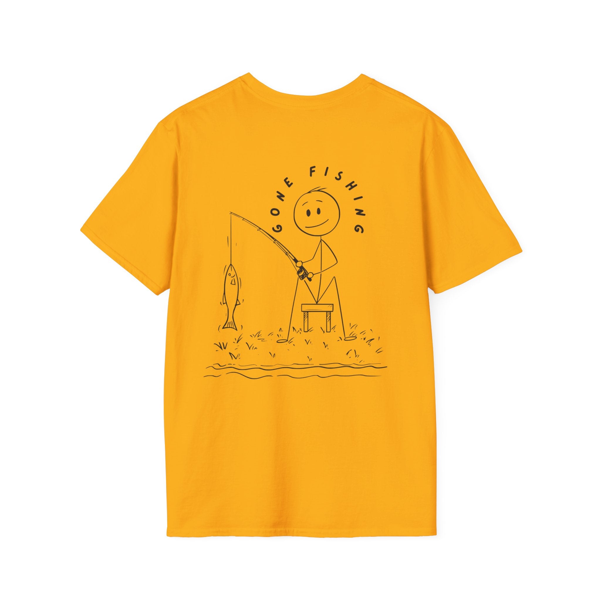 Fishing Stick Figure T-Shirt