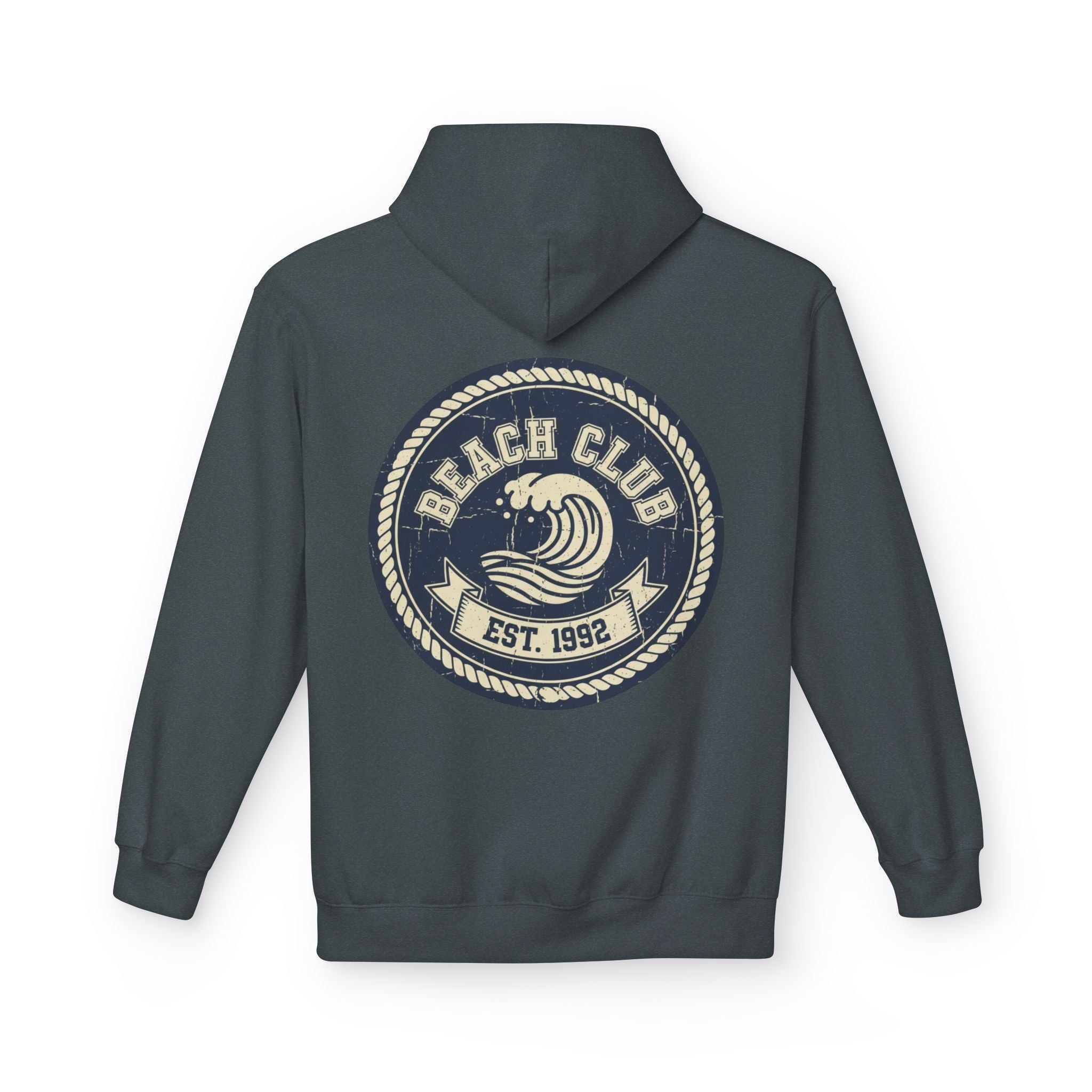 Beach Club Hoodie — Retro Surf Crest "Est. 1992"