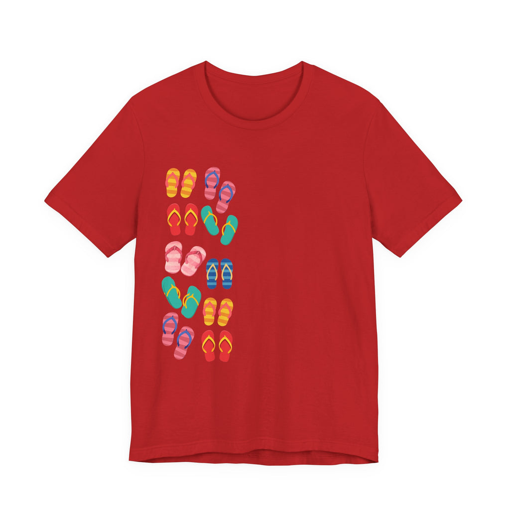 Flip Flop Pattern Tee — Colorful Summer Sandal Graphic T-Shirt