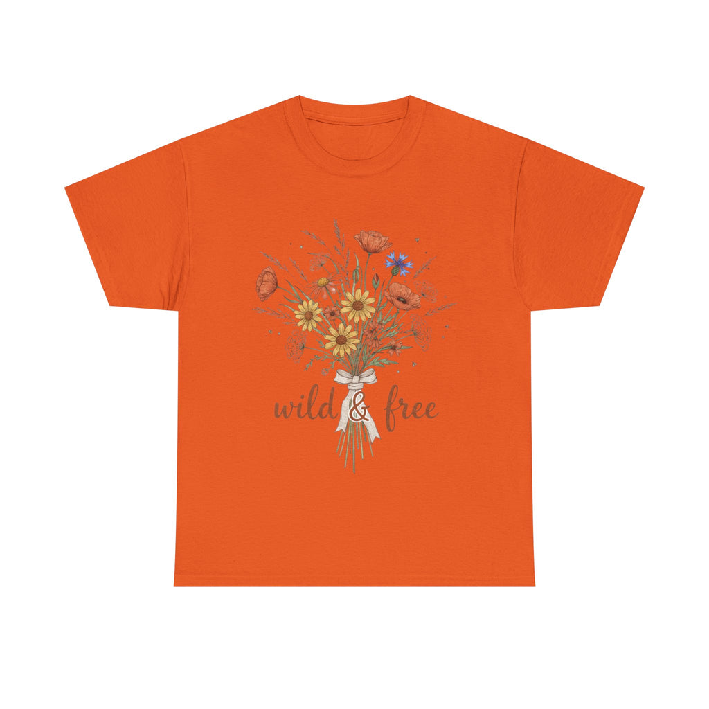 Wild & Free Floral Tee — Boho Bouquet Graphic T-Shirt
