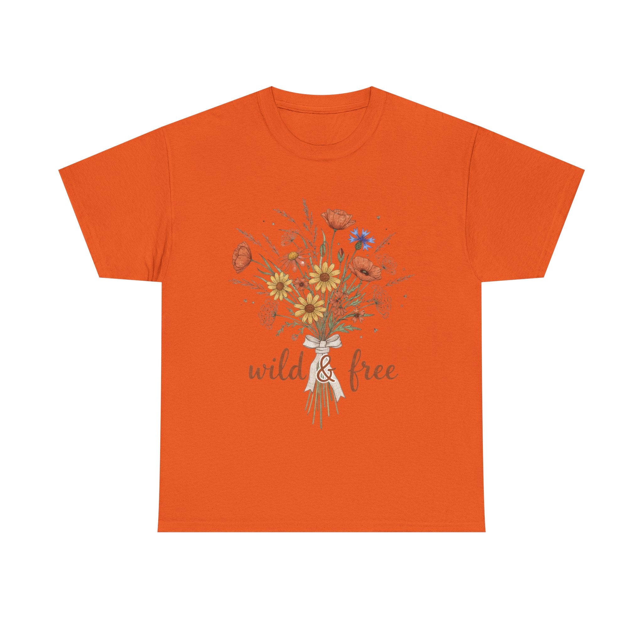 Wild & Free Floral Tee — Boho Bouquet Graphic T-Shirt