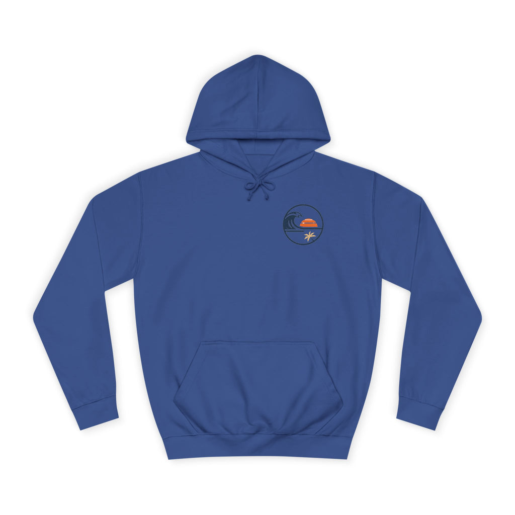 Coastal Sunset Hoodie – Surf Wave Palm
