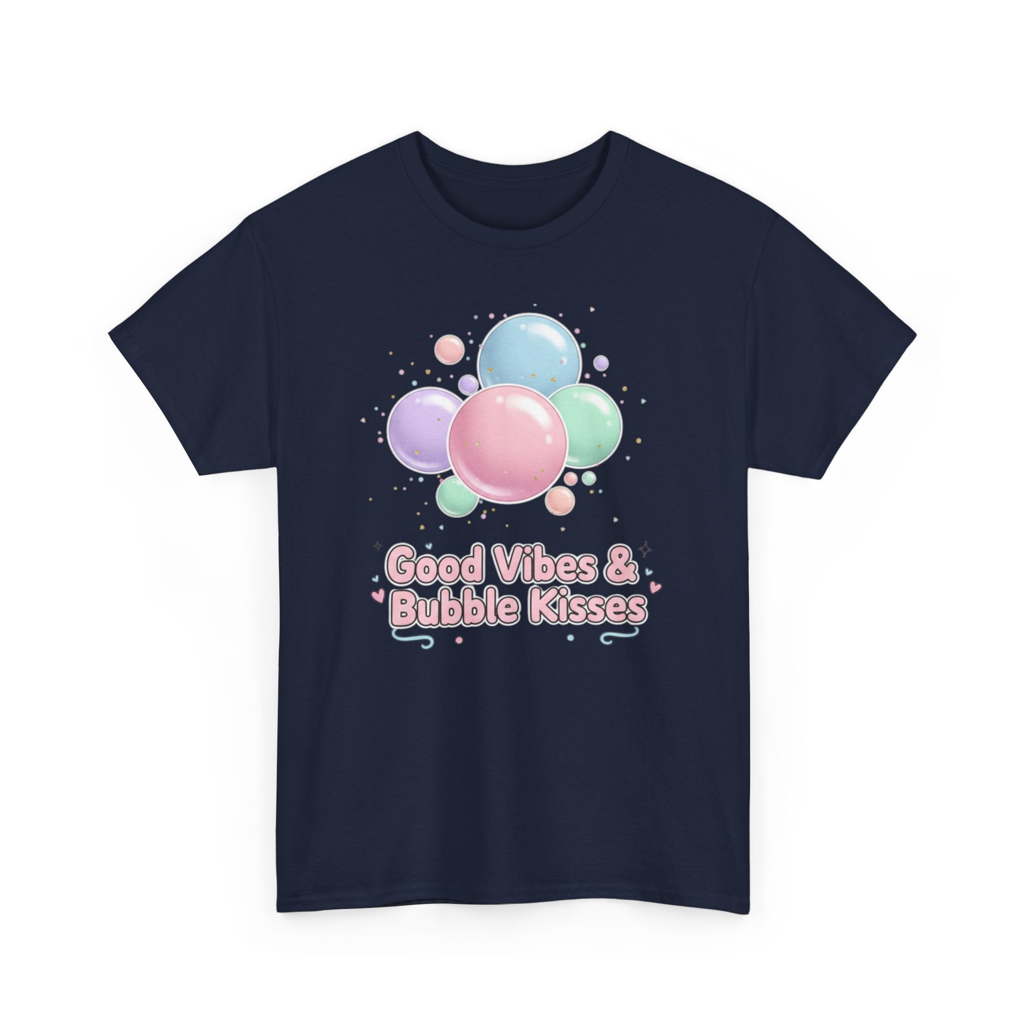 Bubble Kisses Tee — Good Vibes Pastel T-Shirt