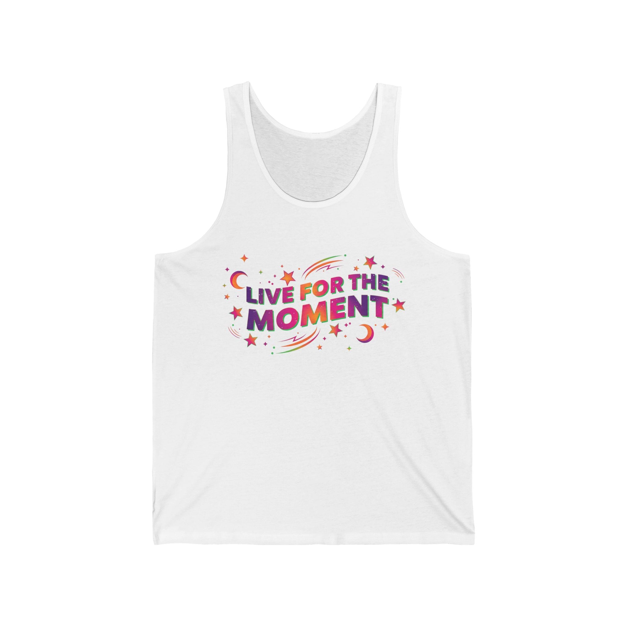 Live For The Moment Tank Top — Retro Stars & Moon