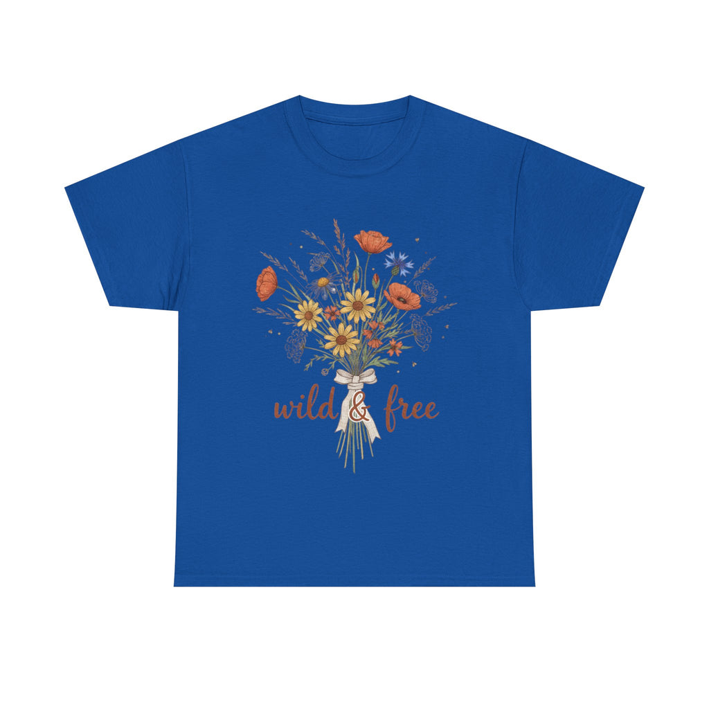 Wild & Free Floral Tee — Boho Bouquet Graphic T-Shirt