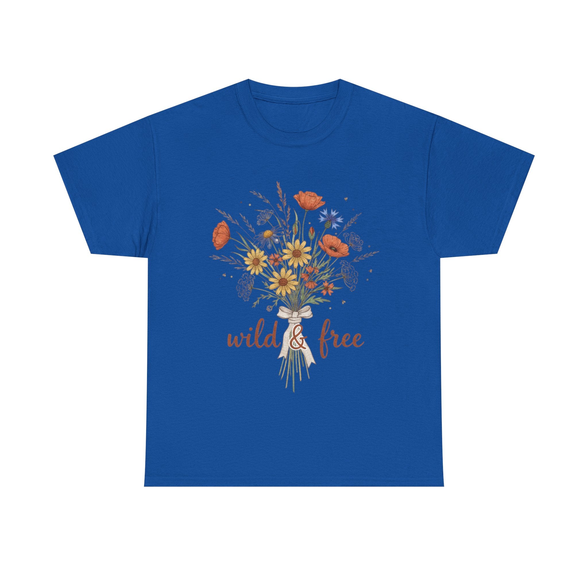 Wild & Free Floral Tee — Boho Bouquet Graphic T-Shirt