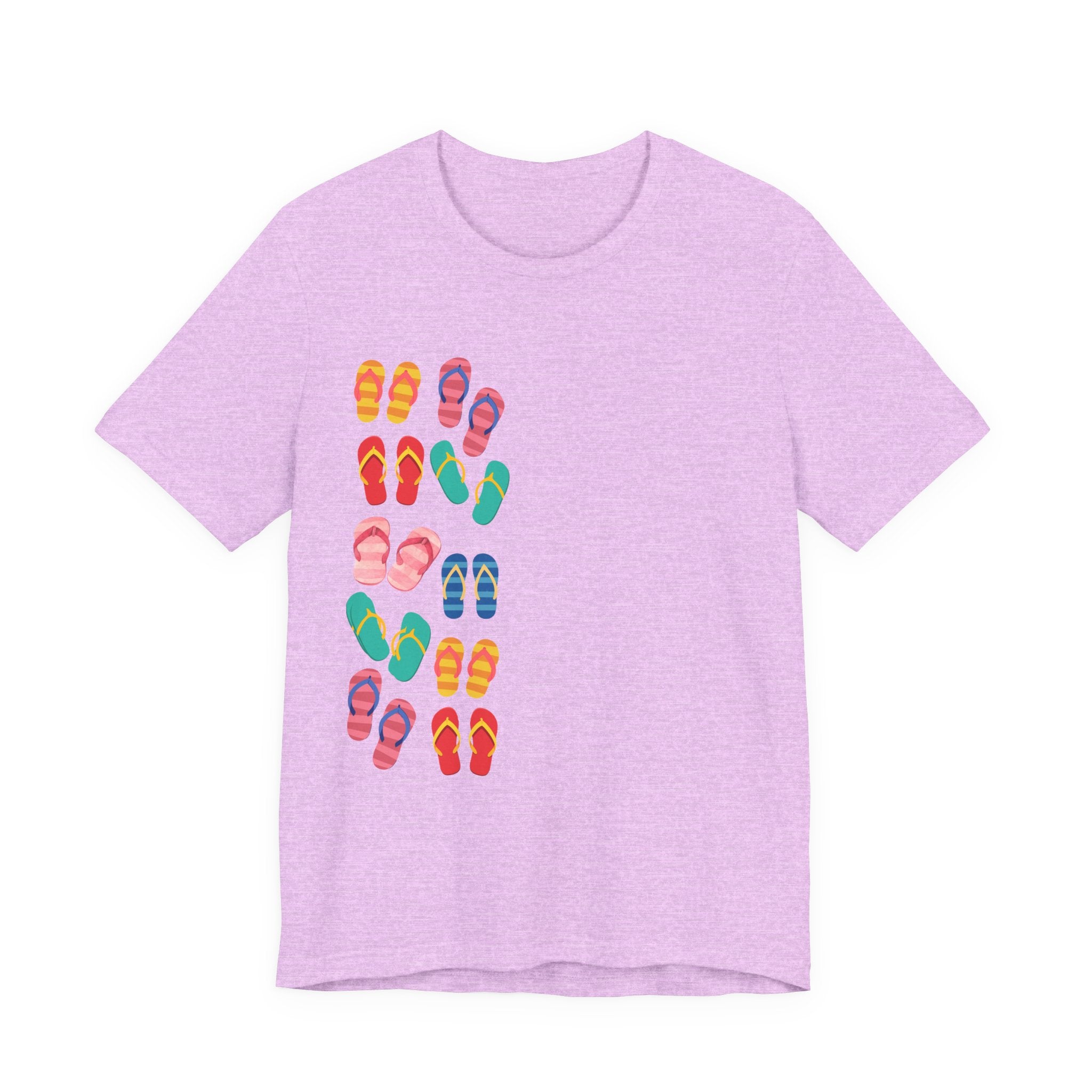 Flip Flop Pattern Tee — Colorful Summer Sandal Graphic T-Shirt