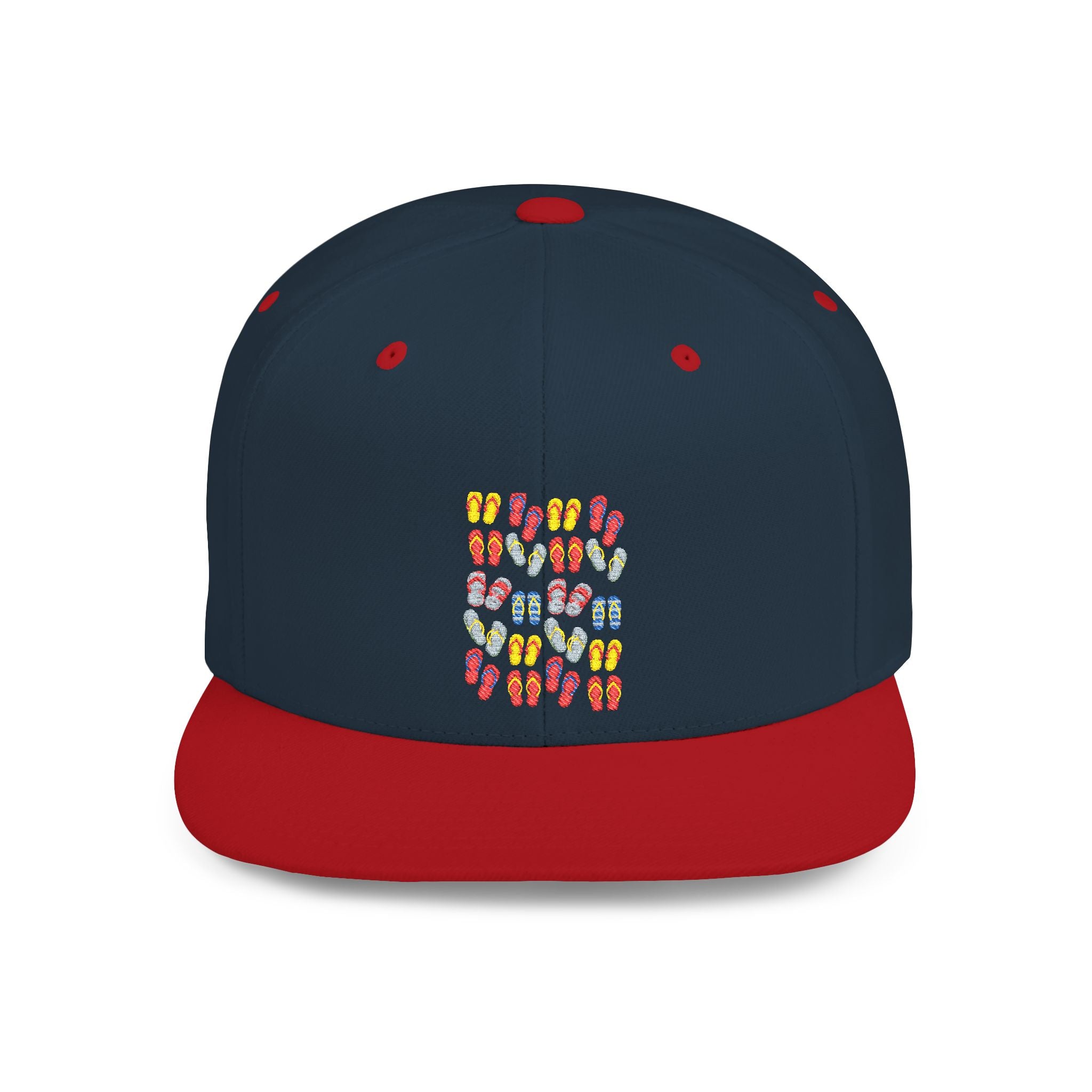 Snapback Hat — Colorful Flip-Flop Summer Pattern
