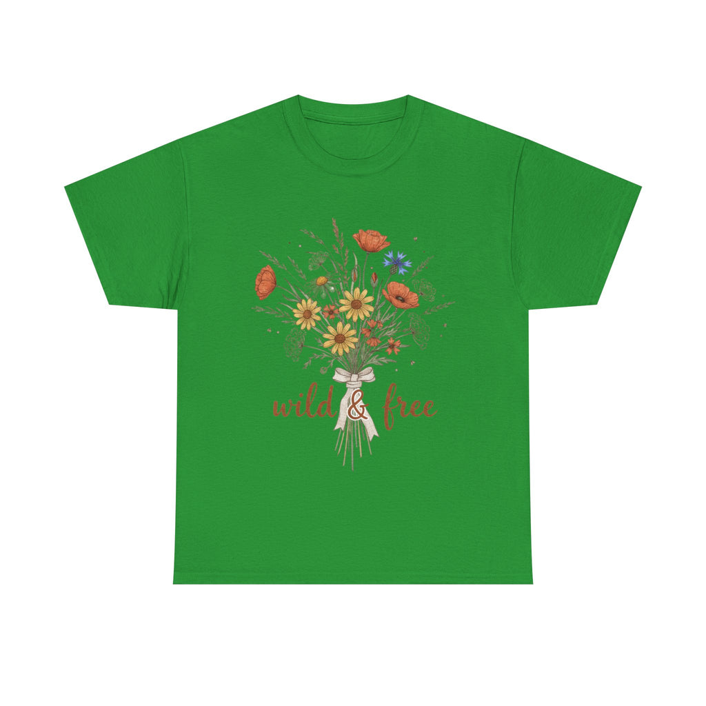 Wild & Free Floral Tee — Boho Bouquet Graphic T-Shirt