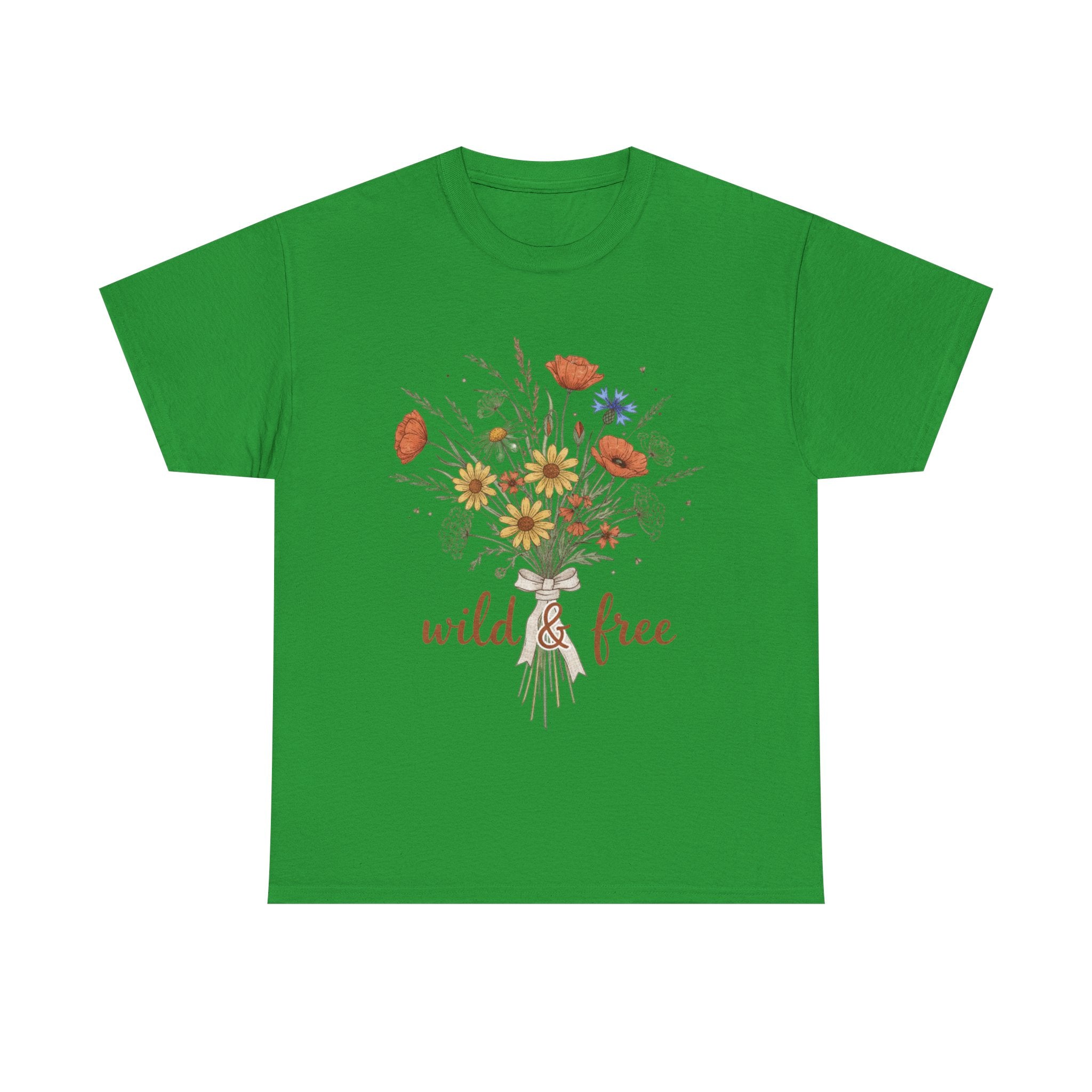 Wild & Free Floral Tee — Boho Bouquet Graphic T-Shirt