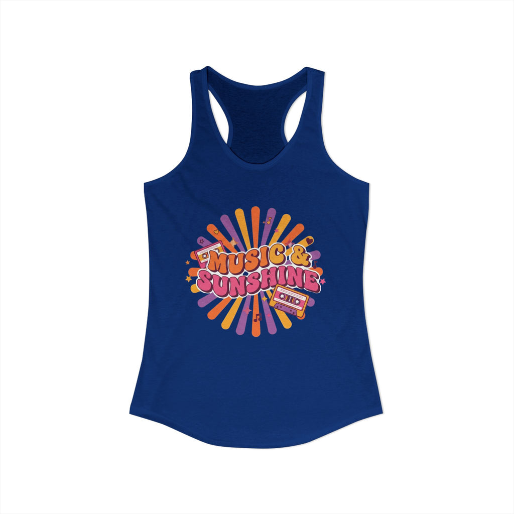 Women's  Racerback Tank-Music & Sunshine