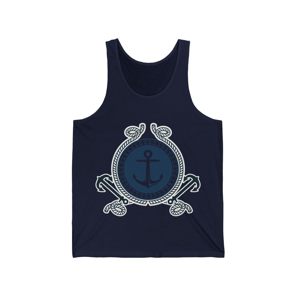 Nautical Anchor Tank Top — Sailor Rope Emblem Beach Tank