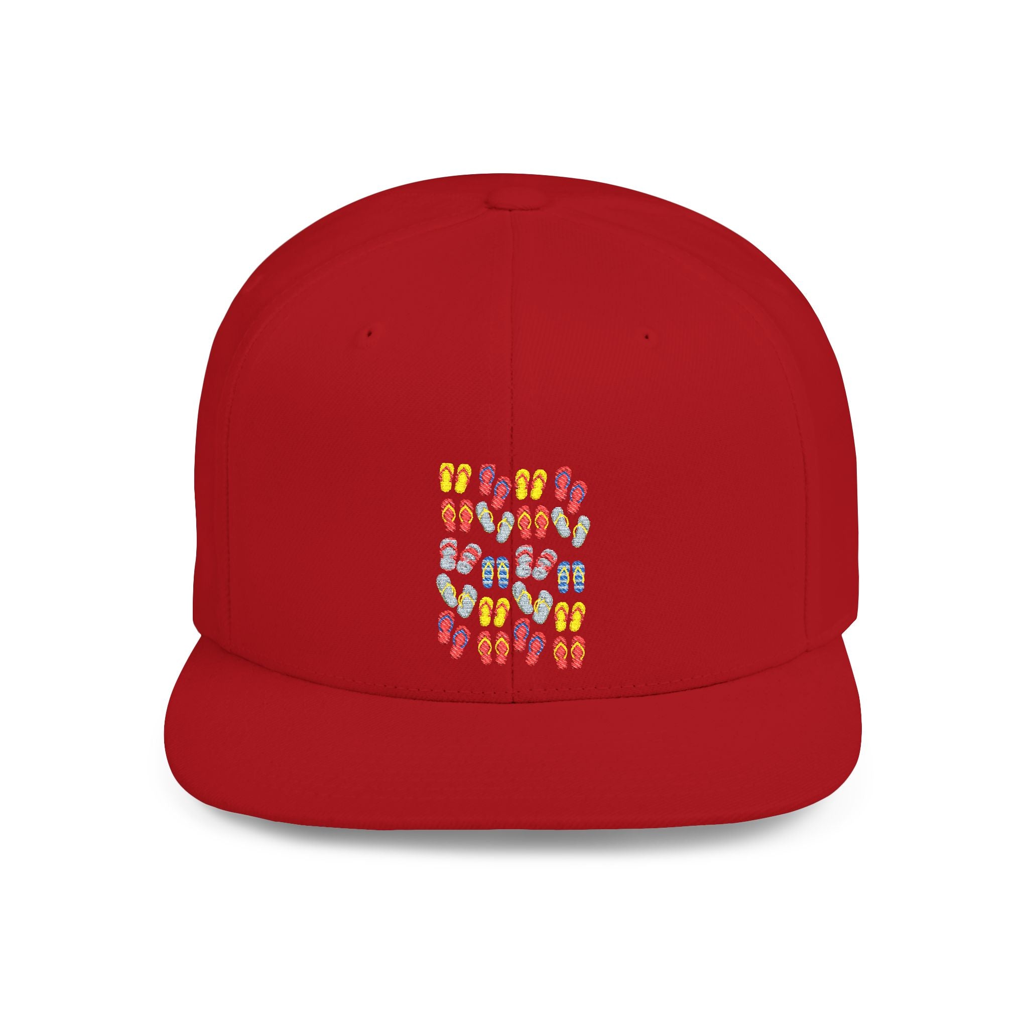 Snapback Hat — Colorful Flip-Flop Summer Pattern