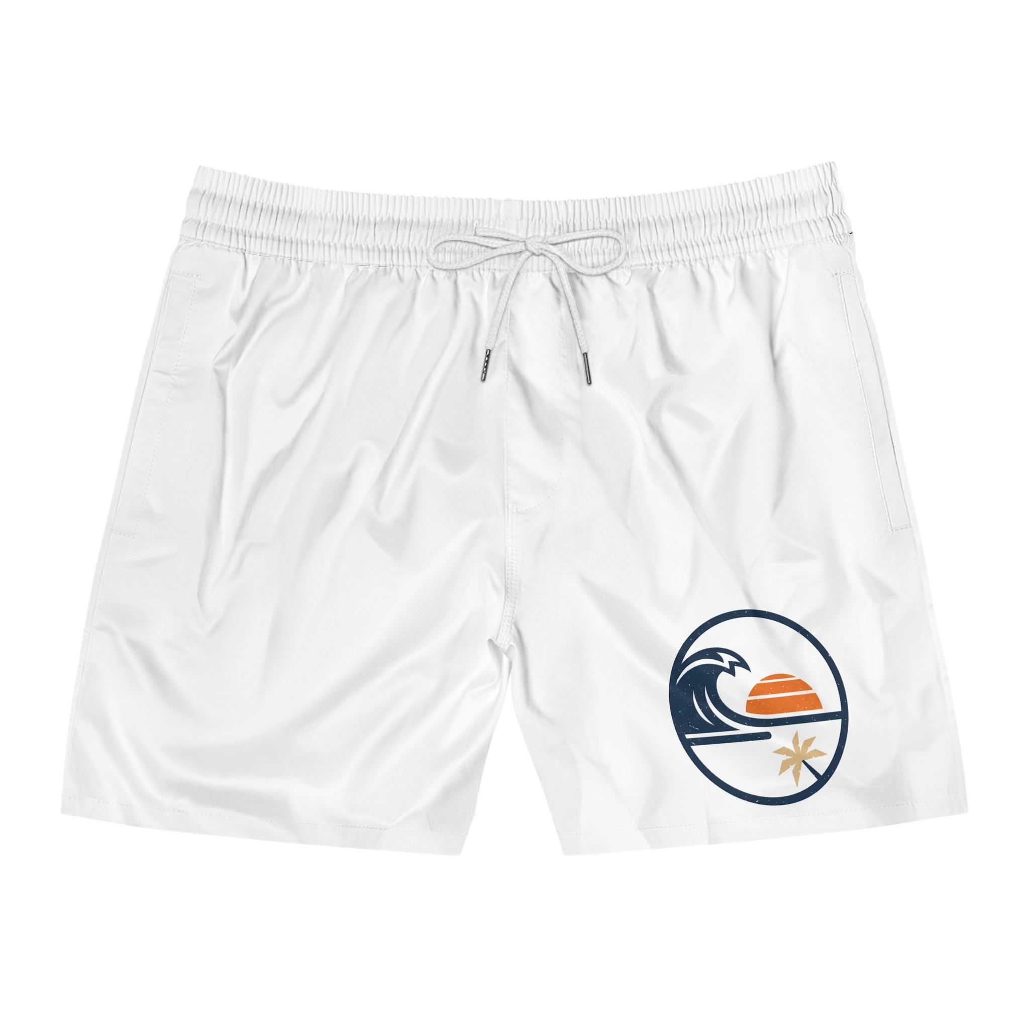 Men's Swim Shorts - Coastal Wave Sunset Logo