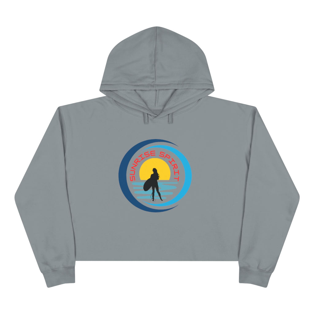 Crop Hoodie — Sunrise Spirit Surfer