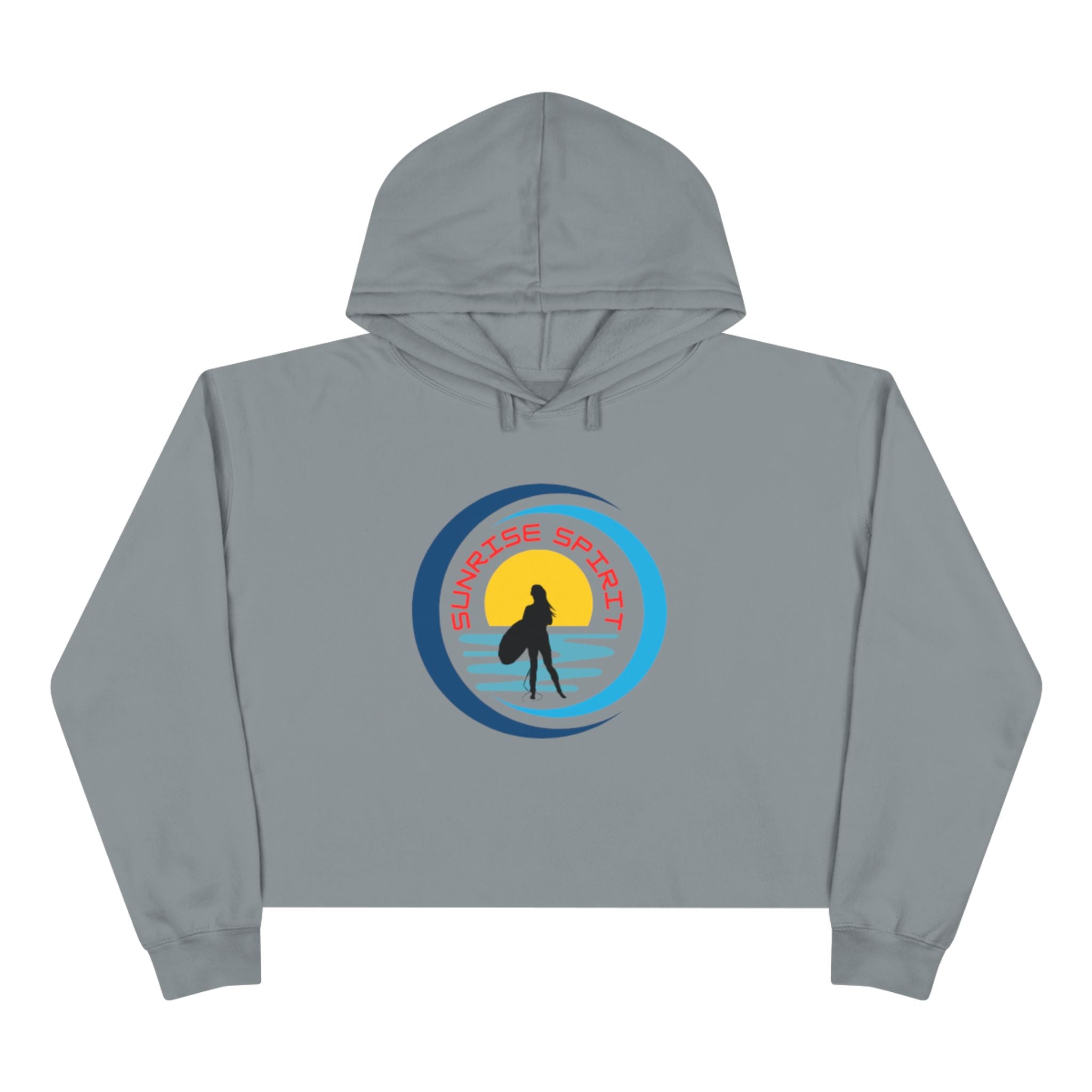 Crop Hoodie — Sunrise Spirit Surfer