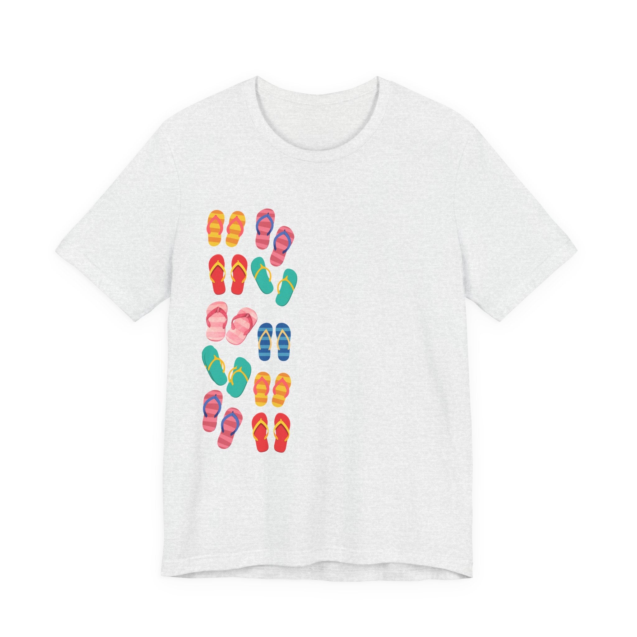Flip Flop Pattern Tee — Colorful Summer Sandal Graphic T-Shirt