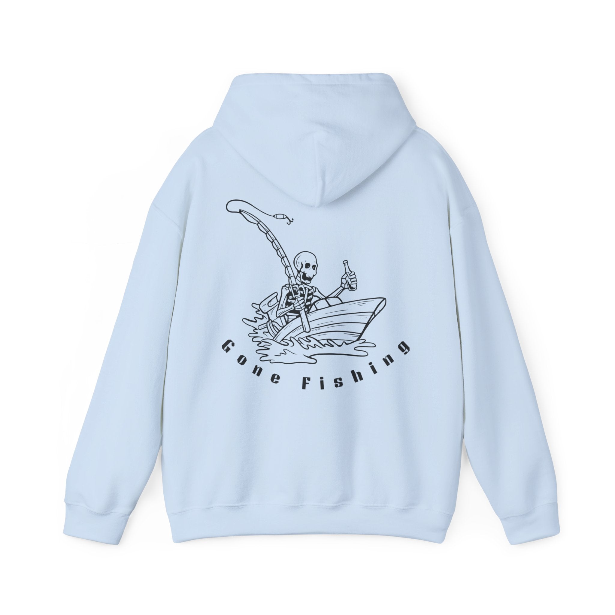 Hoodie — 'Gone Fishing' Skeleton