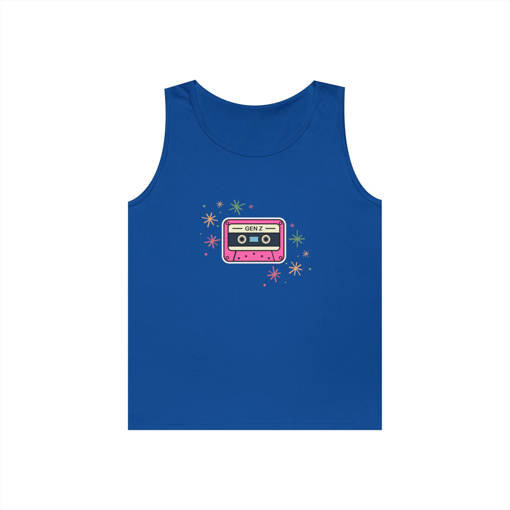 Retro Pink Cassette Tank Top — Vintage 80s Music Graphic