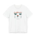 Surf Club T-Shirt — Retro Palm Trees & Surfer