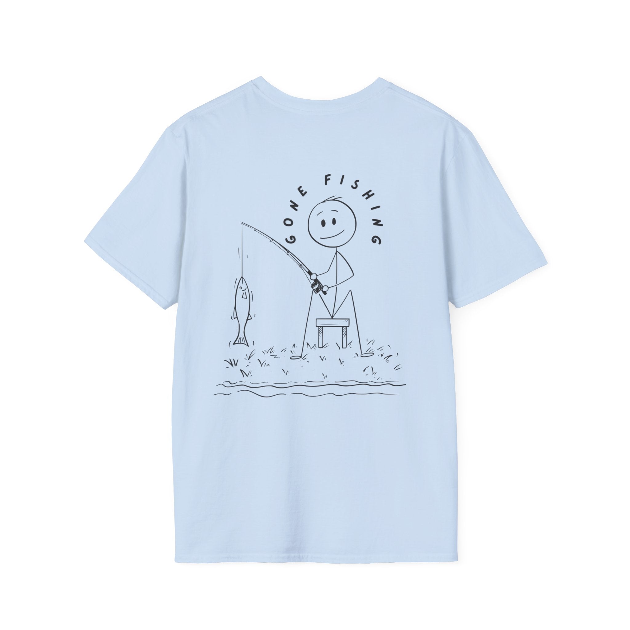 Fishing Stick Figure T-Shirt