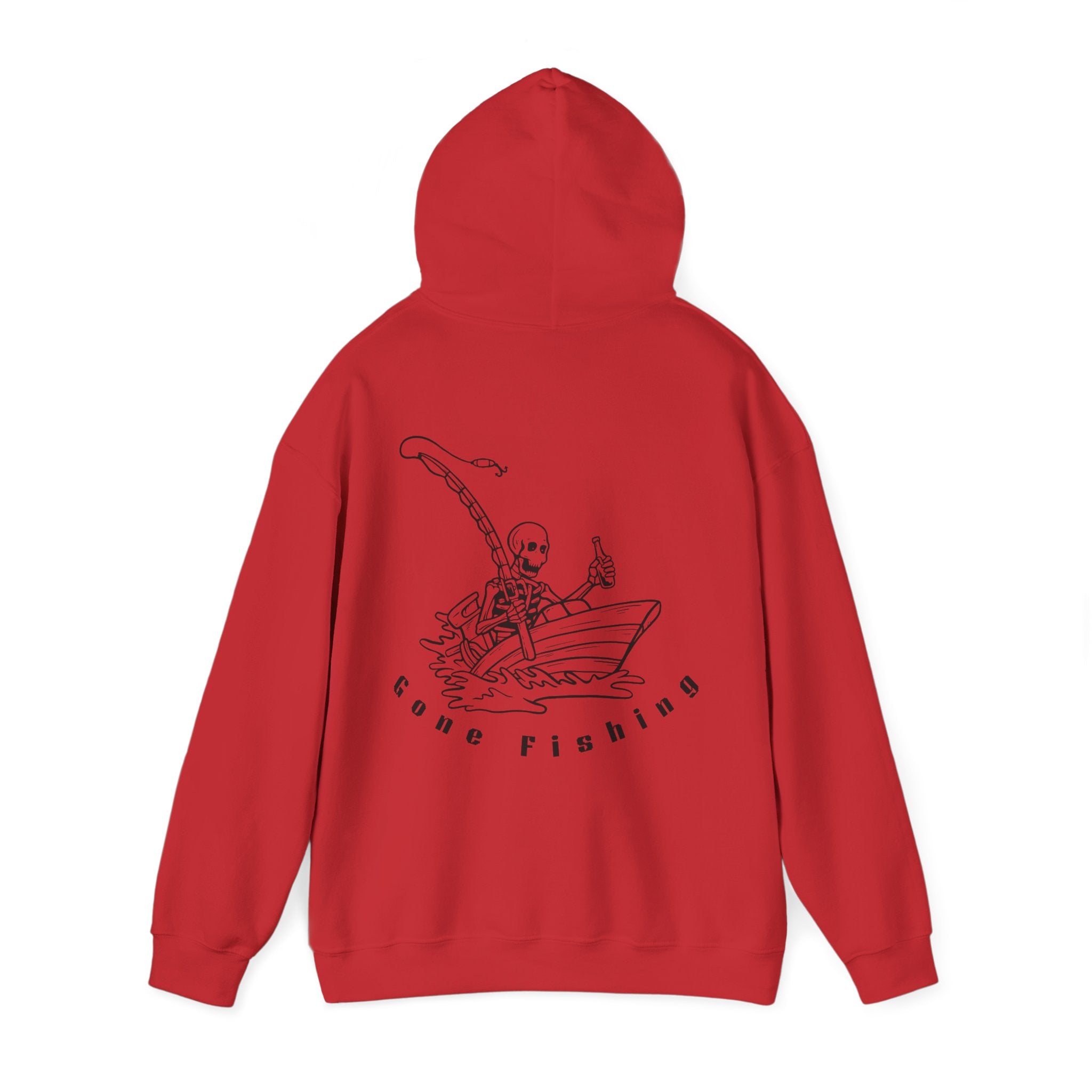 Hoodie — 'Gone Fishing' Skeleton