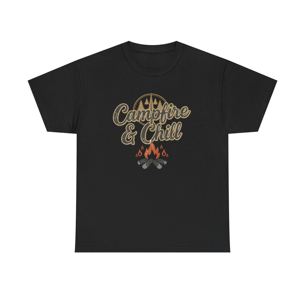 Campfire & Chill Tee — Cozy Outdoor Camping T-Shirt