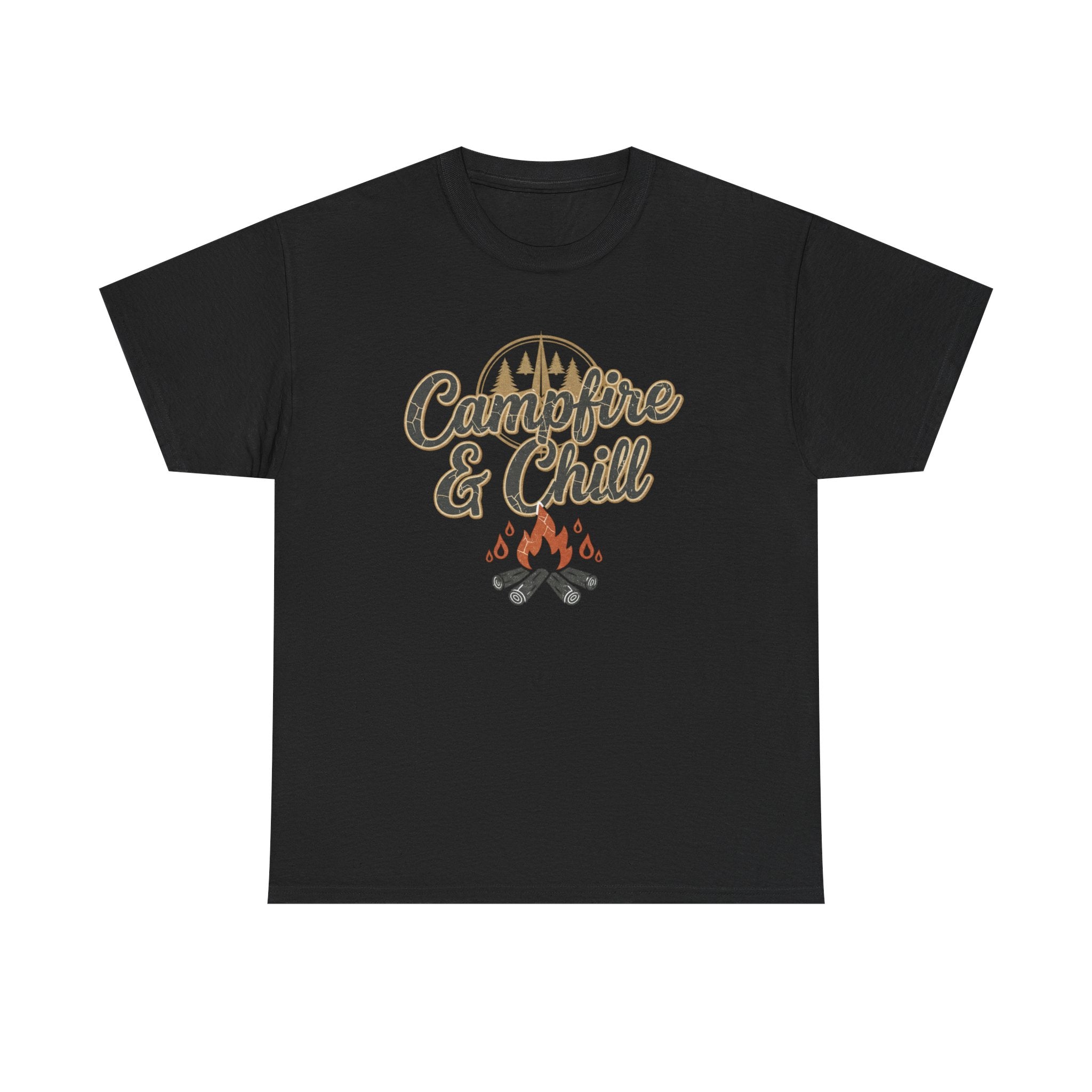 Campfire & Chill Tee — Cozy Outdoor Camping T-Shirt