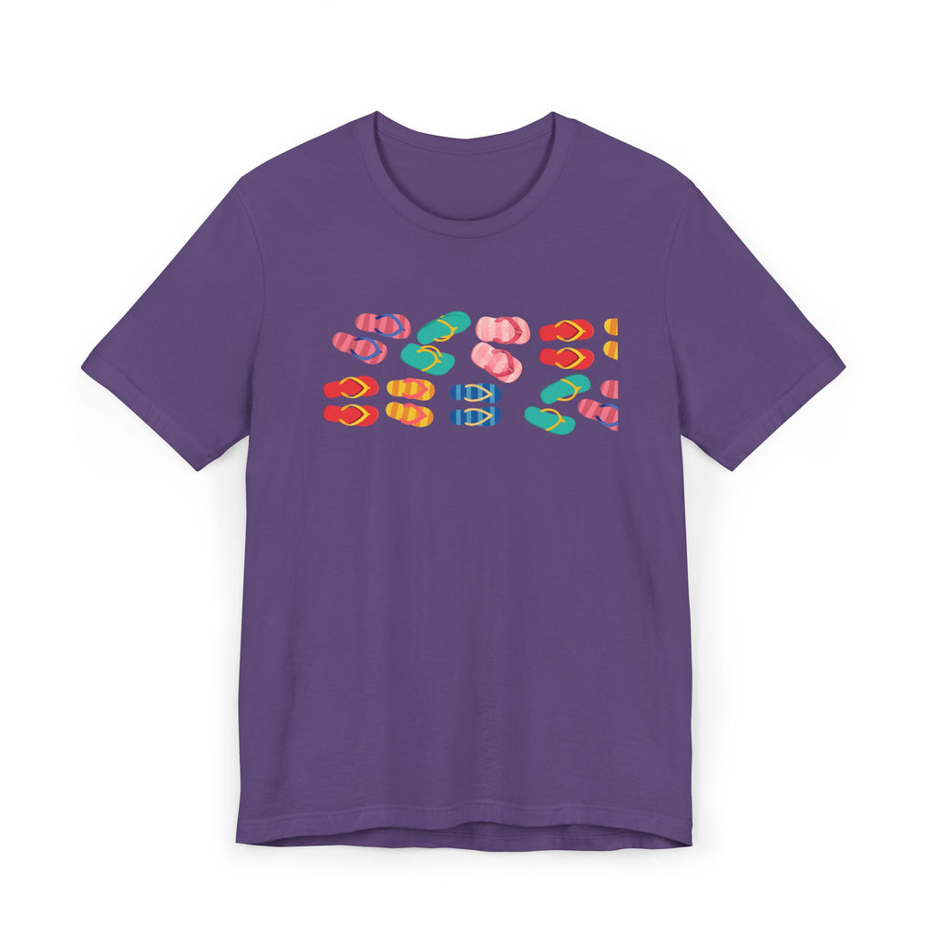 Colorful Flip Flop T-Shirt — Summer Beach Flip-Flop Graphic Tee