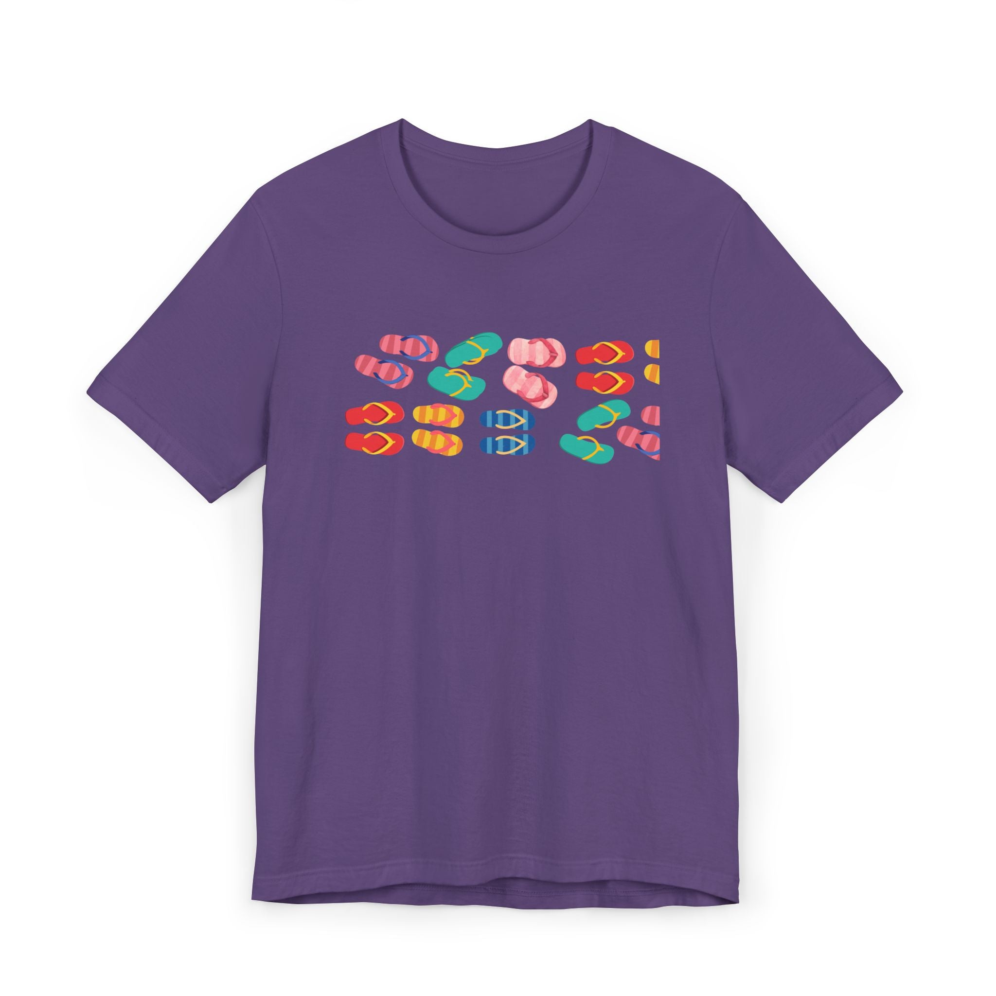 Colorful Flip Flop T-Shirt — Summer Beach Flip-Flop Graphic Tee
