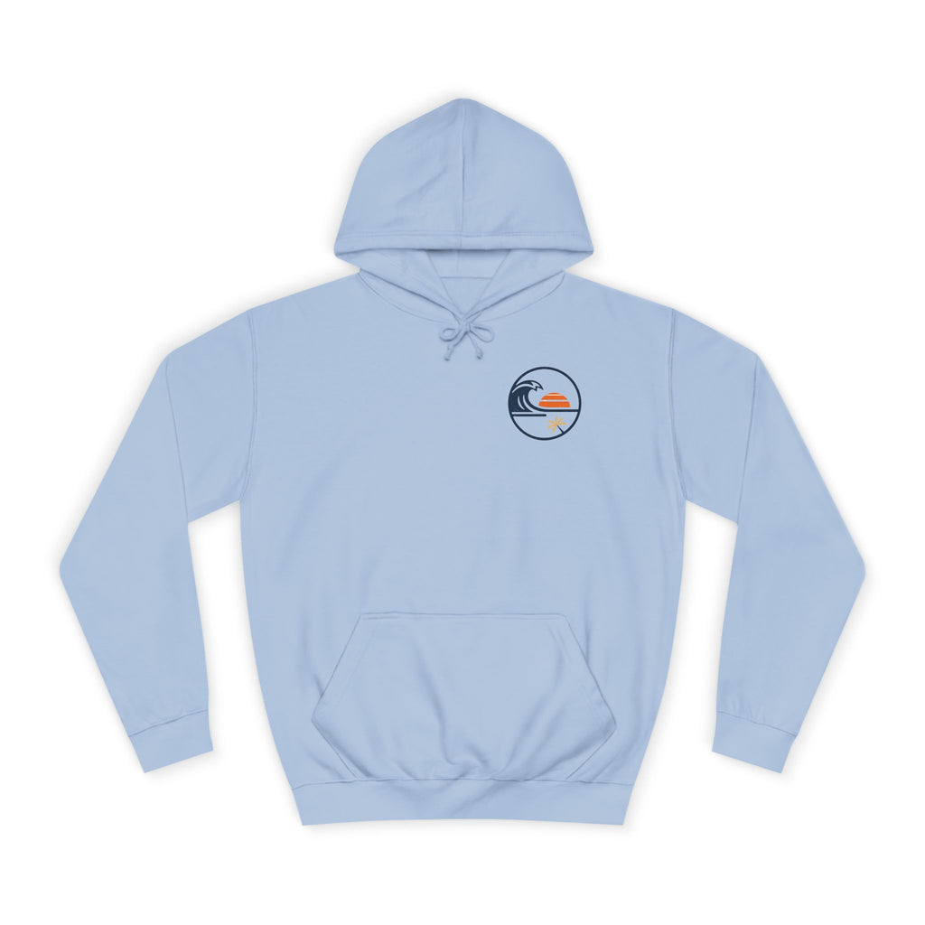 Coastal Sunset Hoodie – Surf Wave Palm