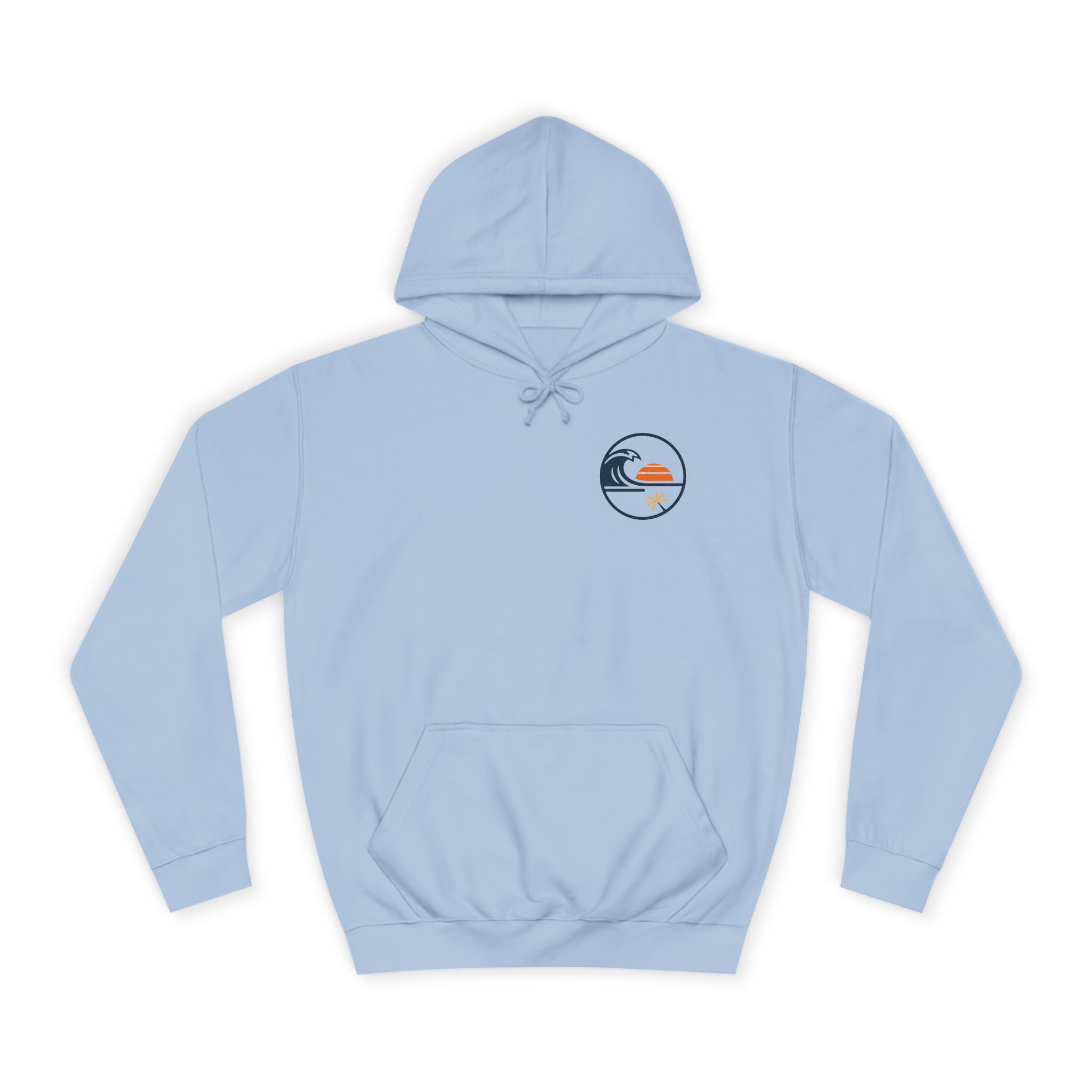 Coastal Sunset Hoodie – Surf Wave Palm